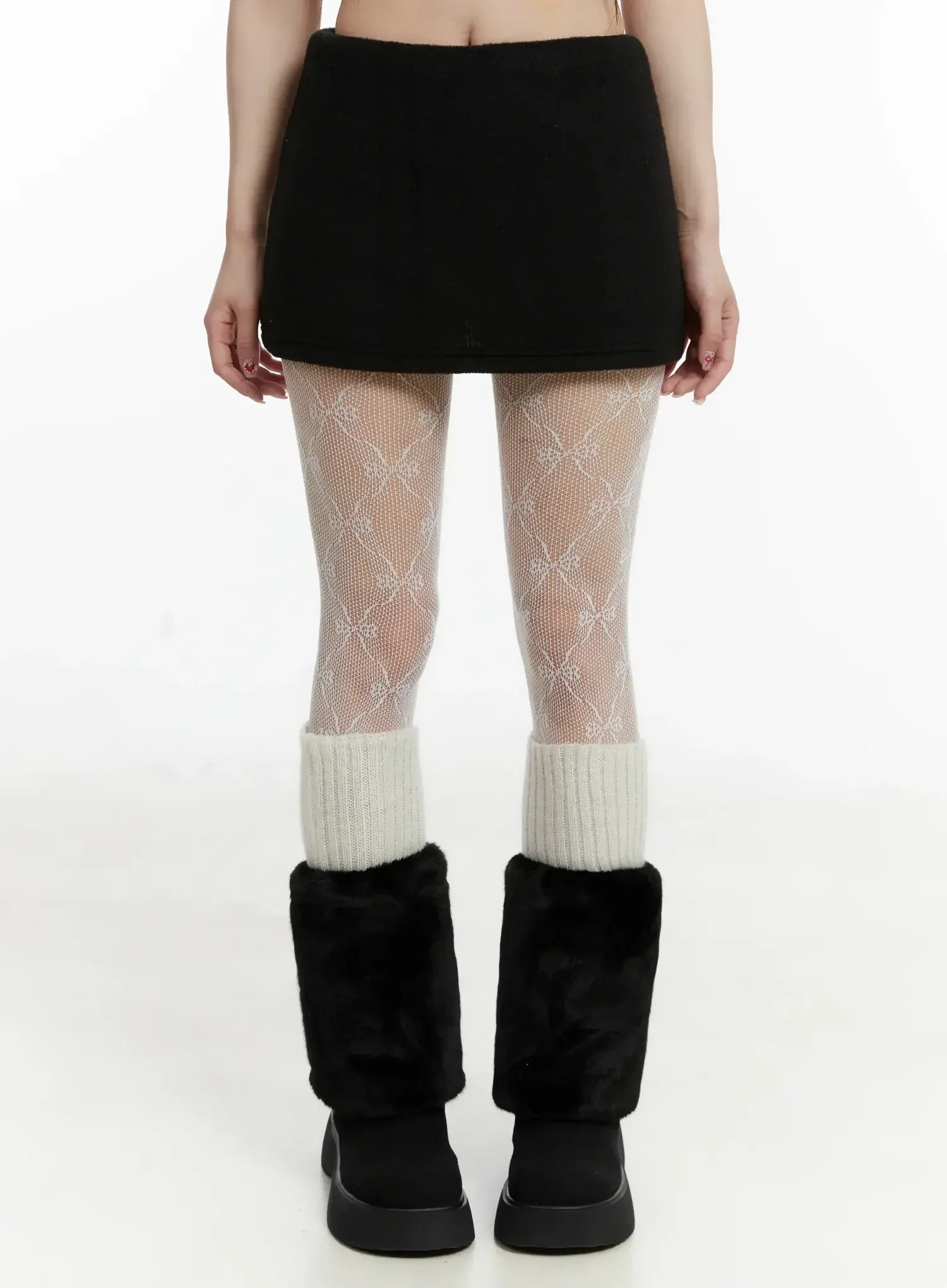 Fleece Low Rise Mini Skirt IJ516