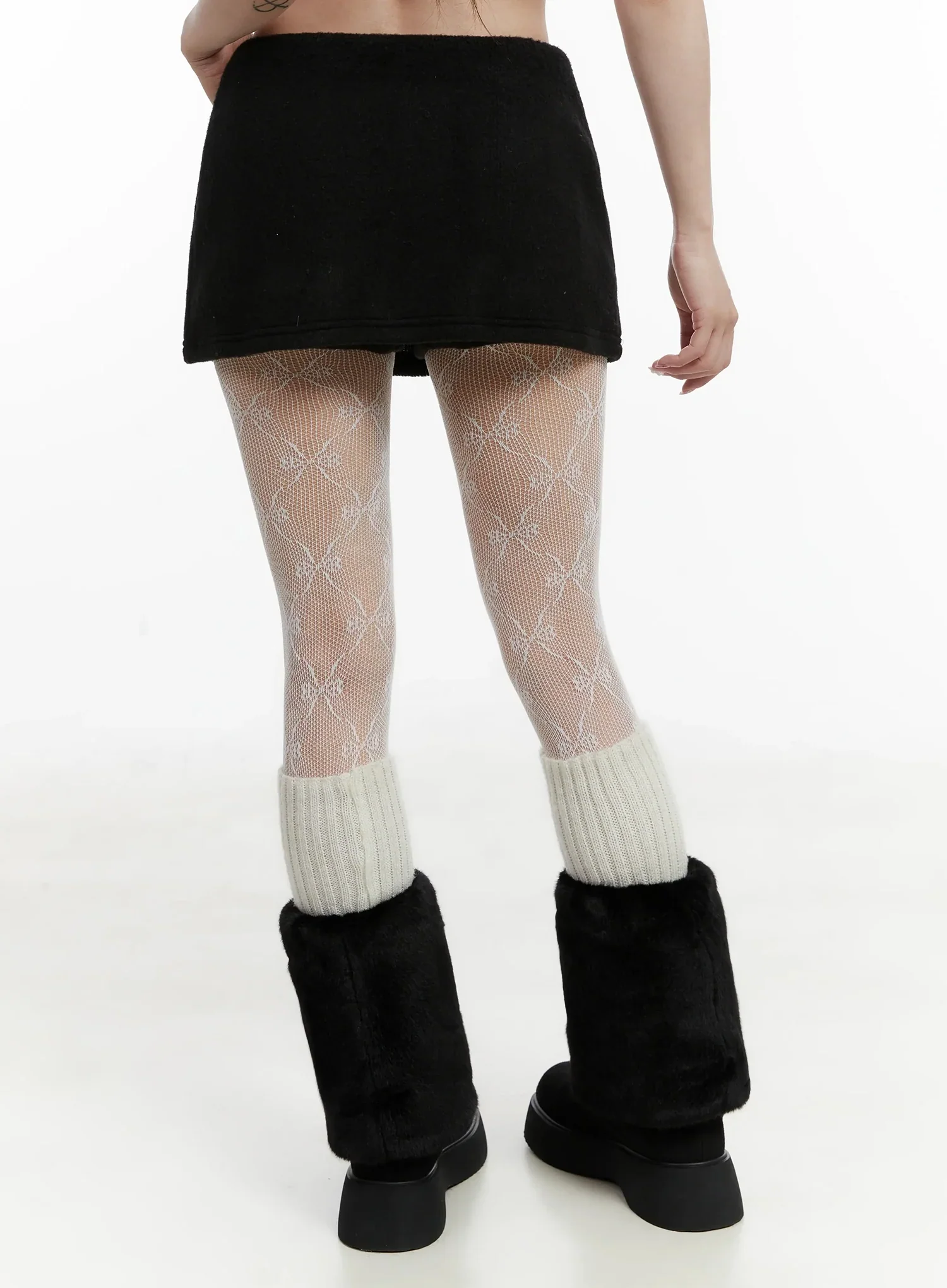 Fleece Low Rise Mini Skirt IJ516 - Image 11