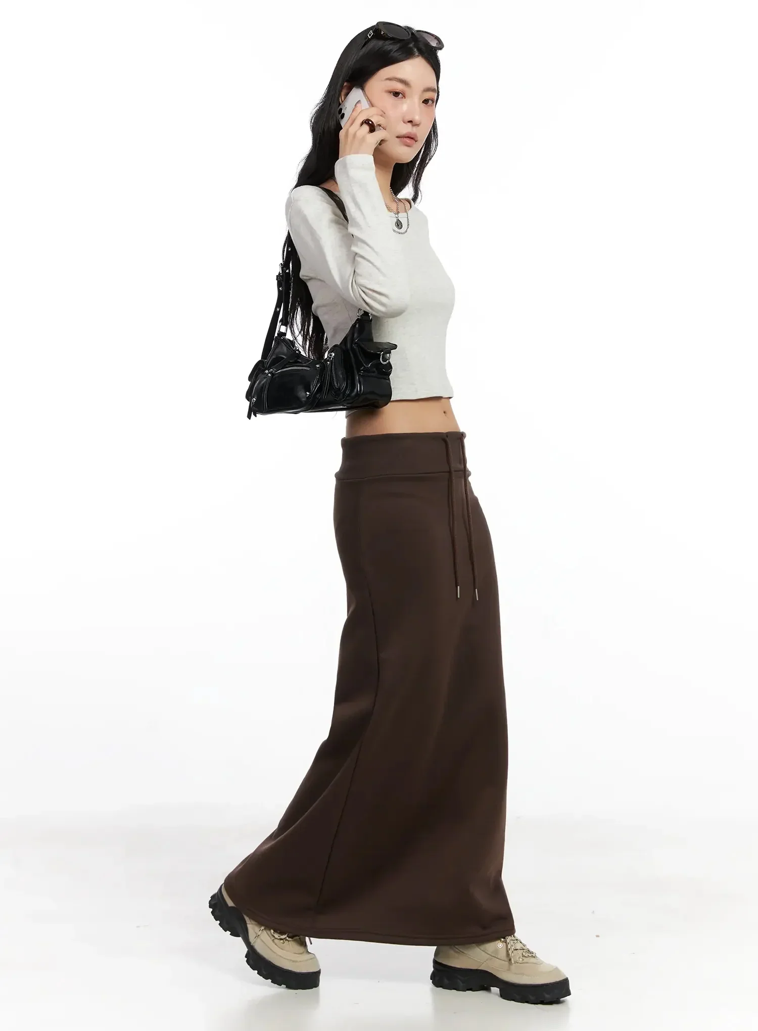 Fleece Maxi Sweatskirt IN528 - Image 11