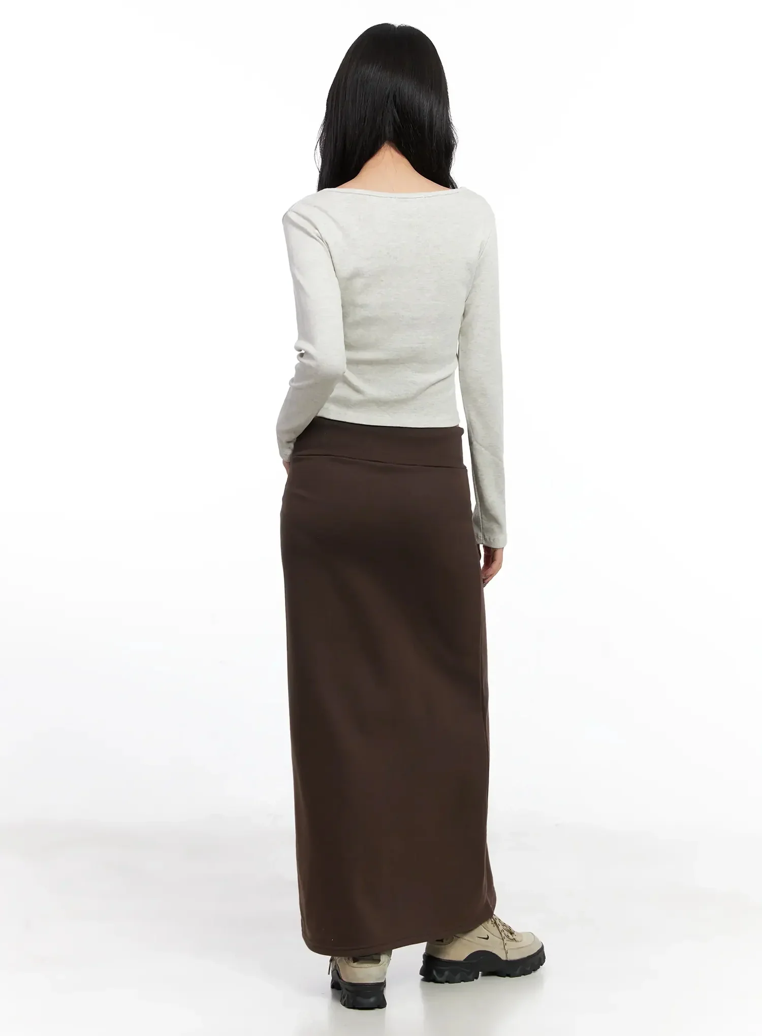 Fleece Maxi Sweatskirt IN528 - Image 8