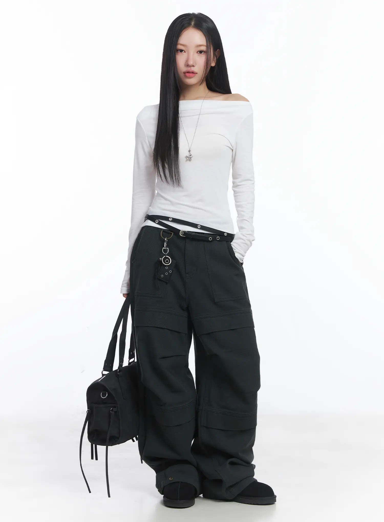 Fleeced Boatneck Long Sleeve Top CJ514 - Image 3