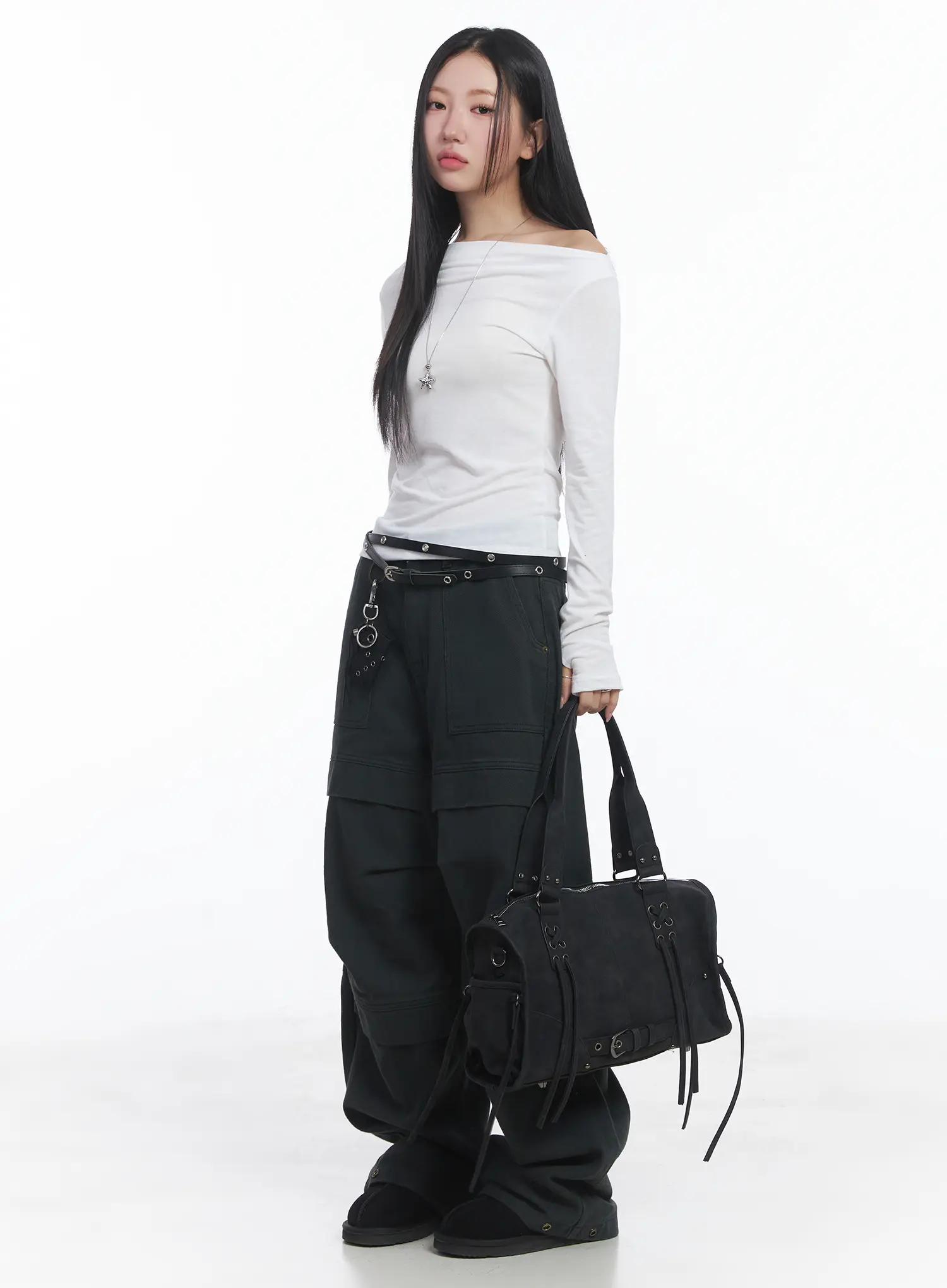 Fleeced Boatneck Long Sleeve Top CJ514 - Image 6