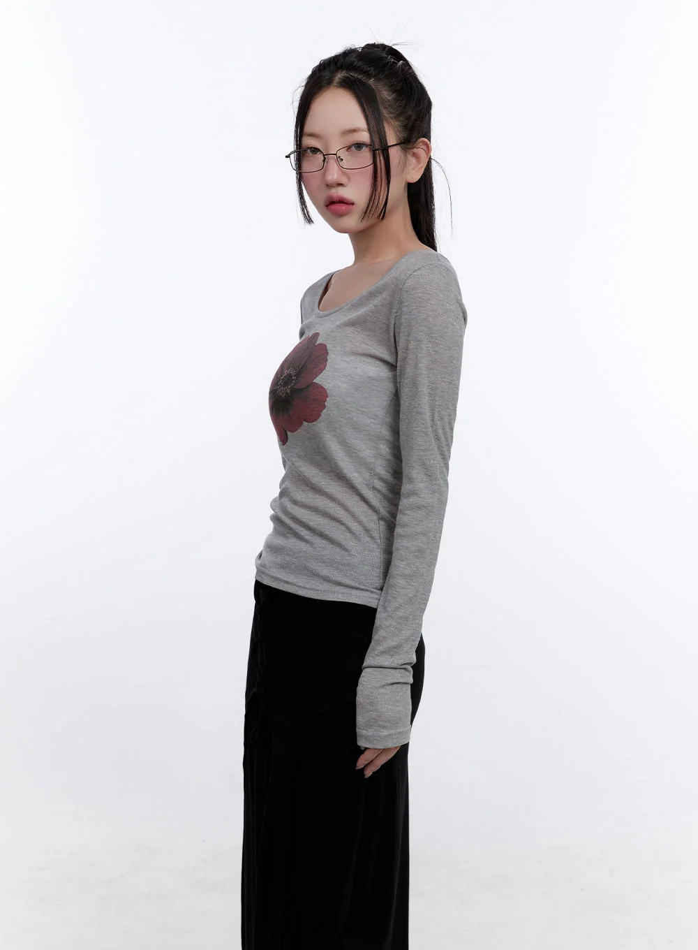 Floral Graphic Slim-Fit Top CJ511 - Image 7