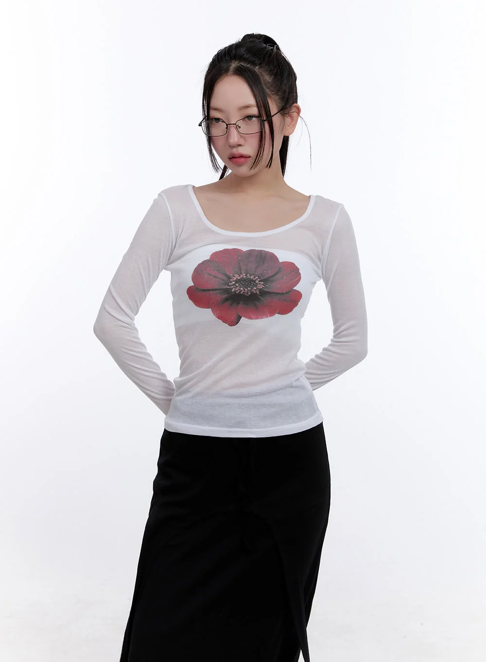 Floral Graphic Slim-Fit Top CJ511 - Image 9