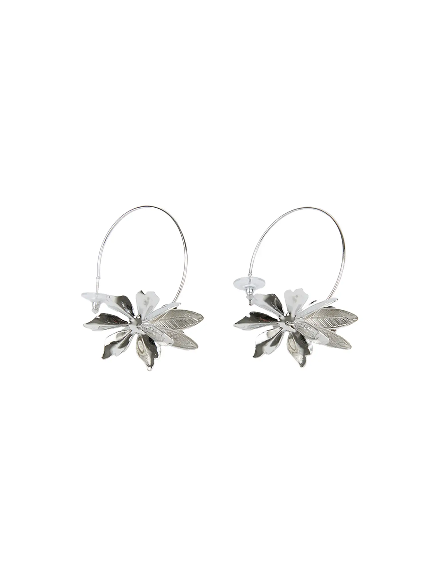 Floral Hoop Earrings CG519 - Image 4