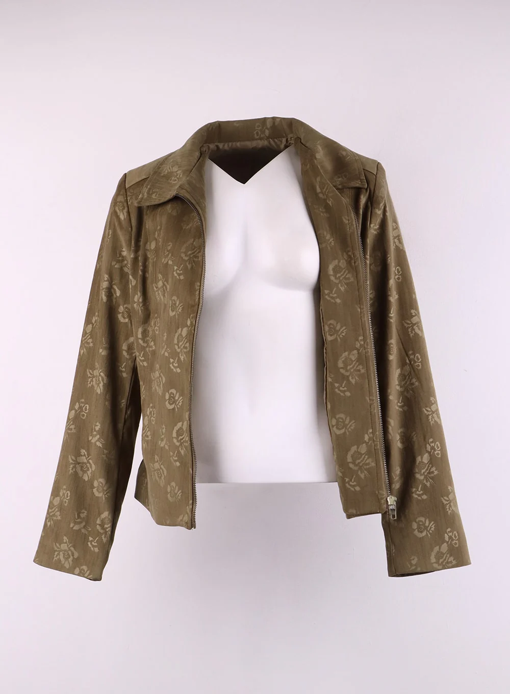 Floral Jacquard Zip-Up Jacket CJ426 - Image 10