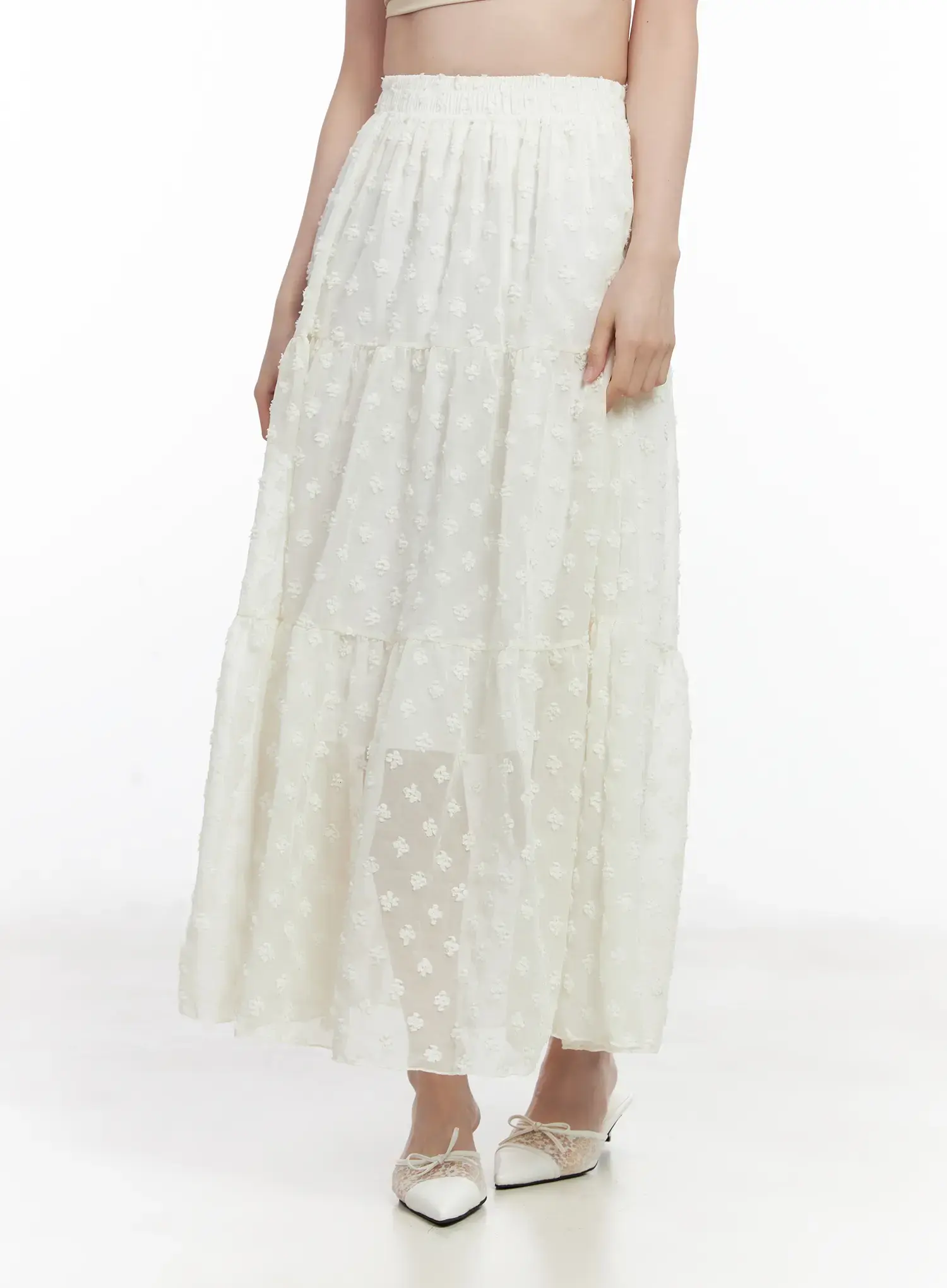 Floral Lace Maxi Skirt CJ519 - Image 2