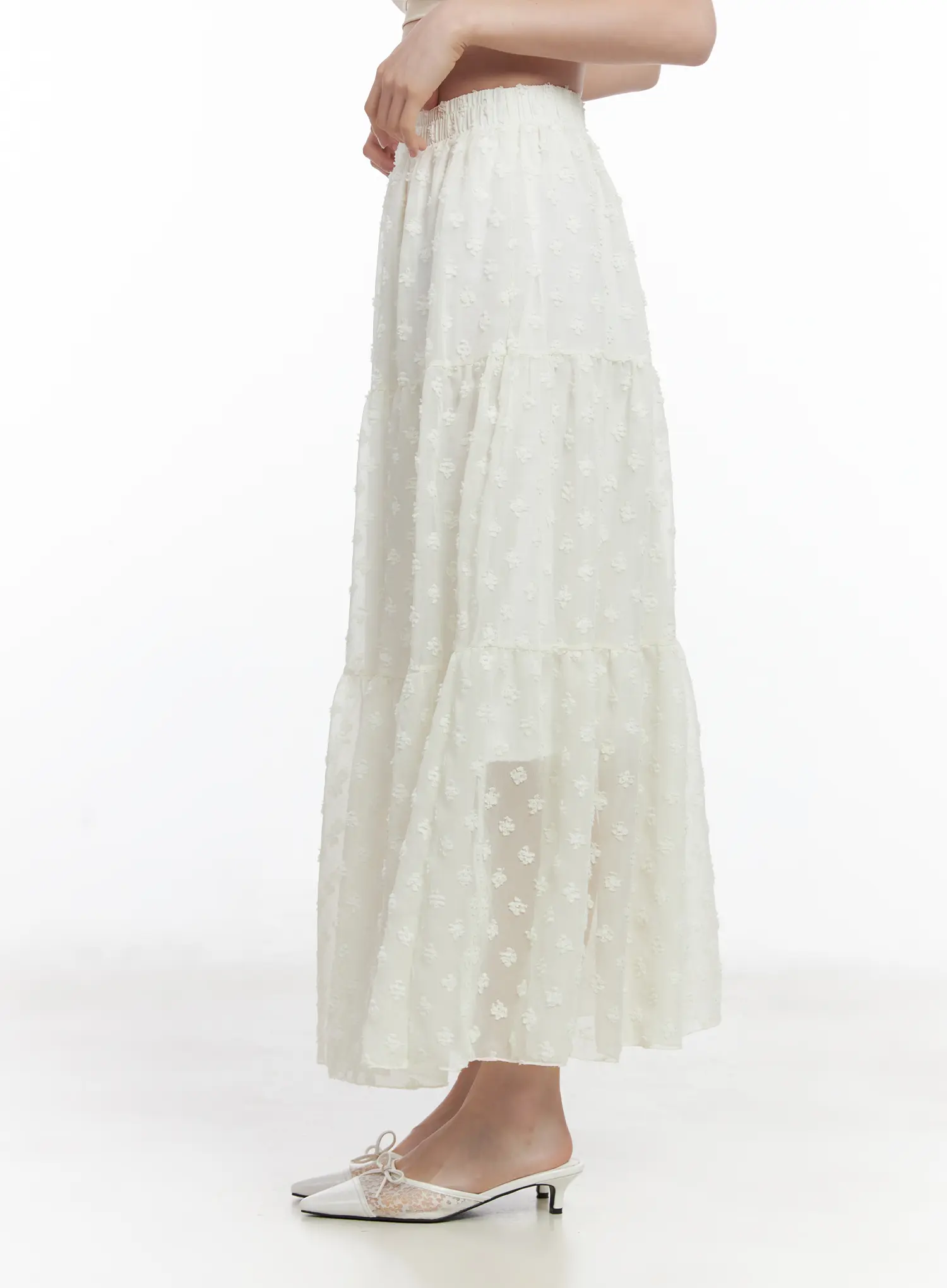 Floral Lace Maxi Skirt CJ519 - Image 3