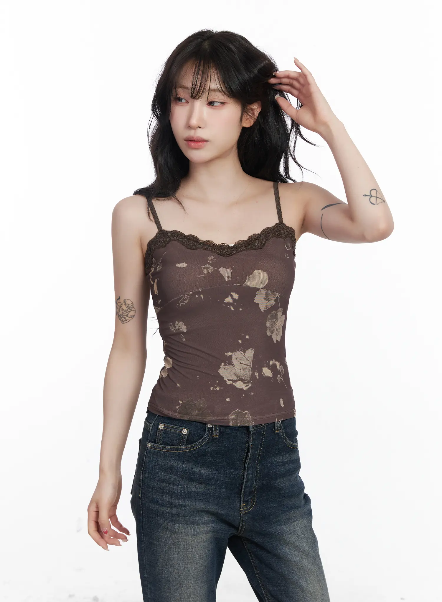 Floral Lace Sleeveless Top CJ526 - Image 6