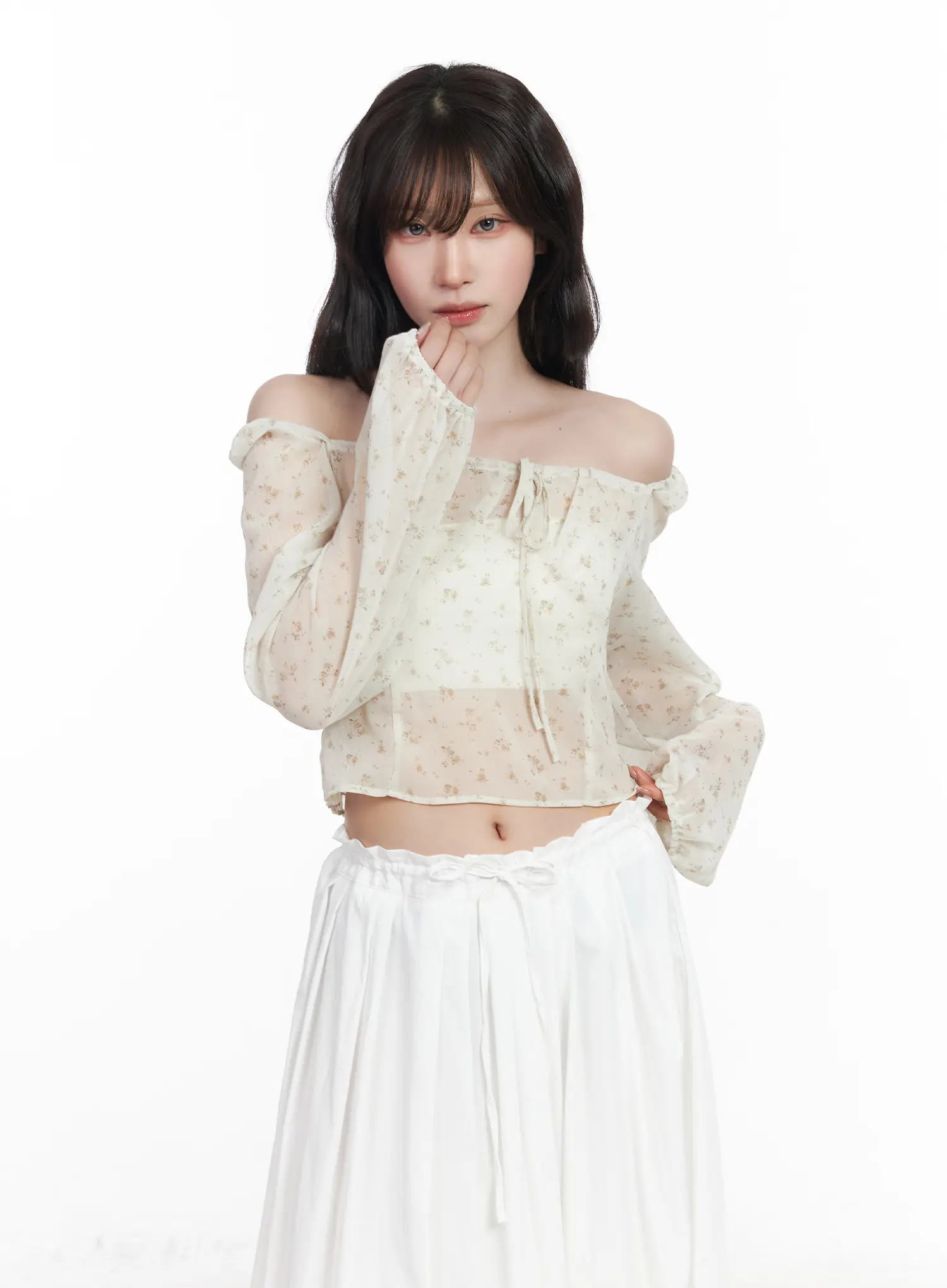 Floral Off-Shoulder Blouse CF519 - Image 6