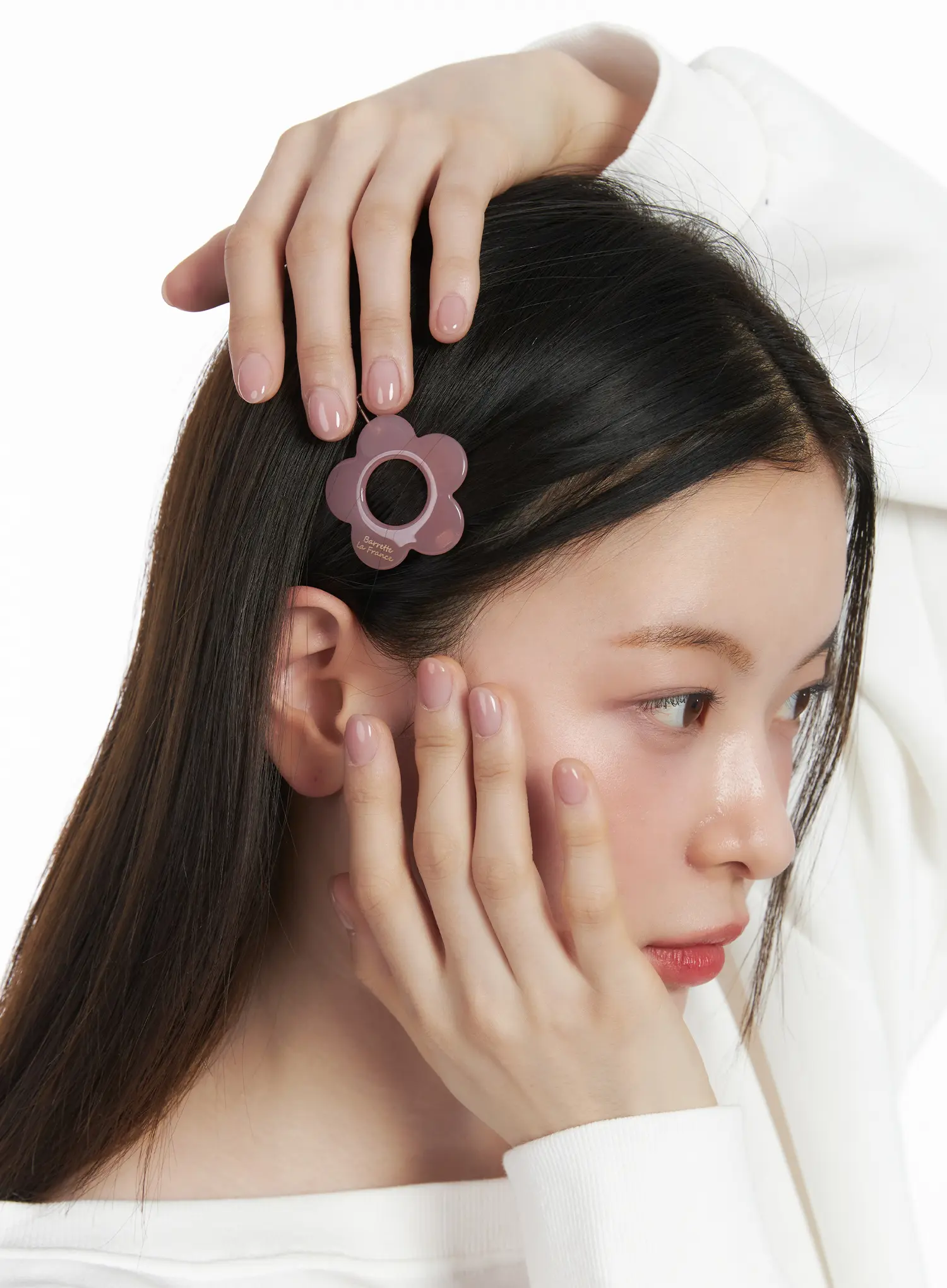 Floral Petal Snap Hair Clip CJ512 - Image 3