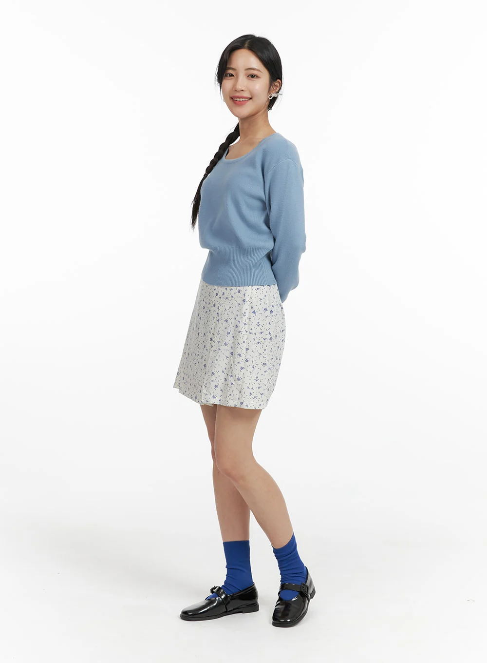 Floral Print Mini Skirt OF422 - Image 3