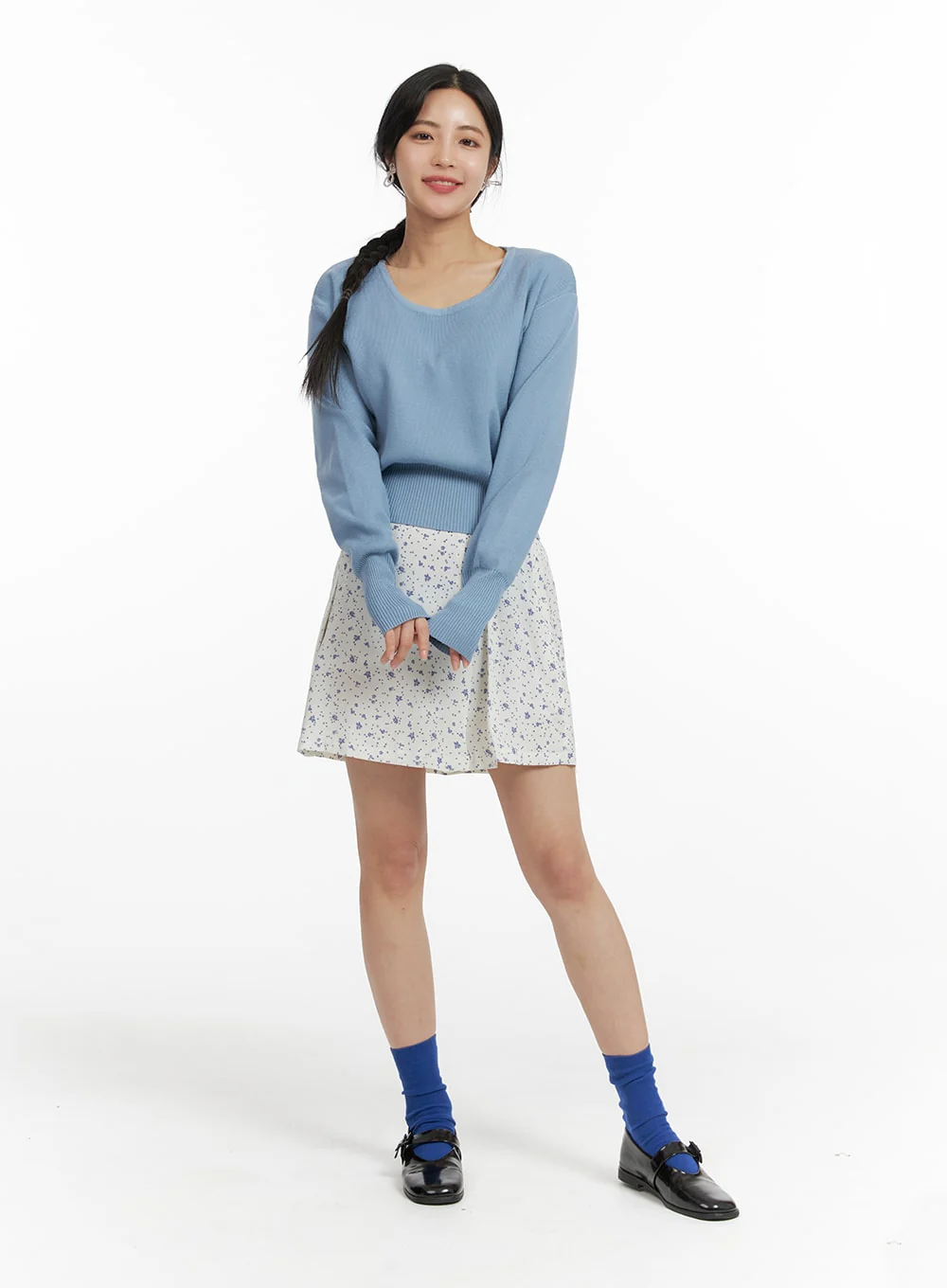Floral Print Mini Skirt OF422 - Image 4