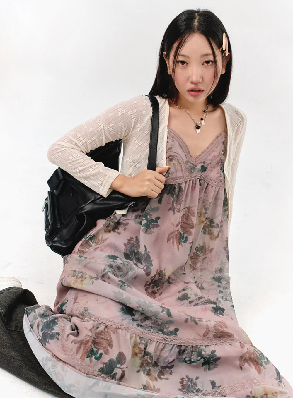 Floral Sleeveless Maxi Dress IS301 - Image 11