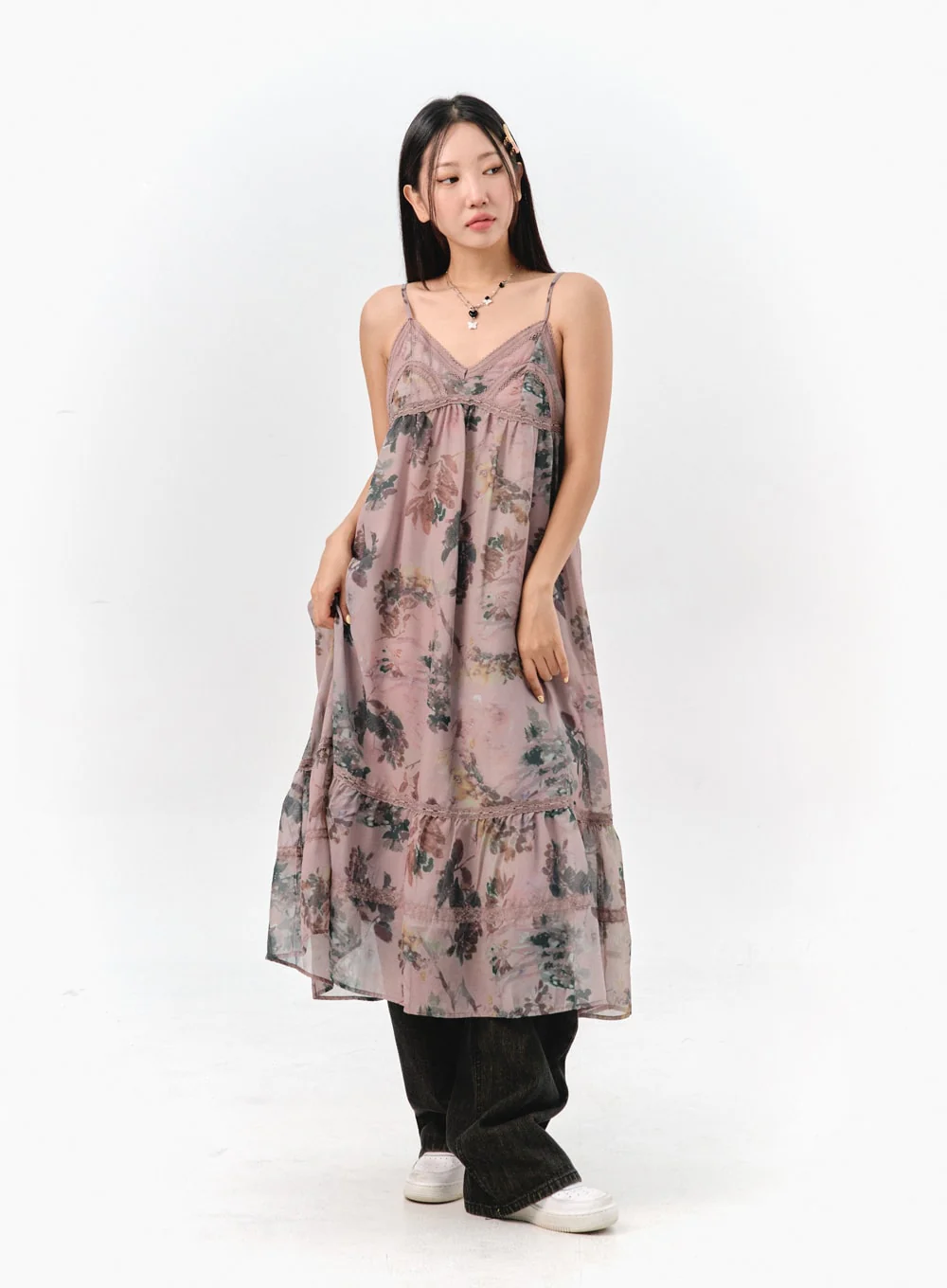 Floral Sleeveless Maxi Dress IS301 - Image 3