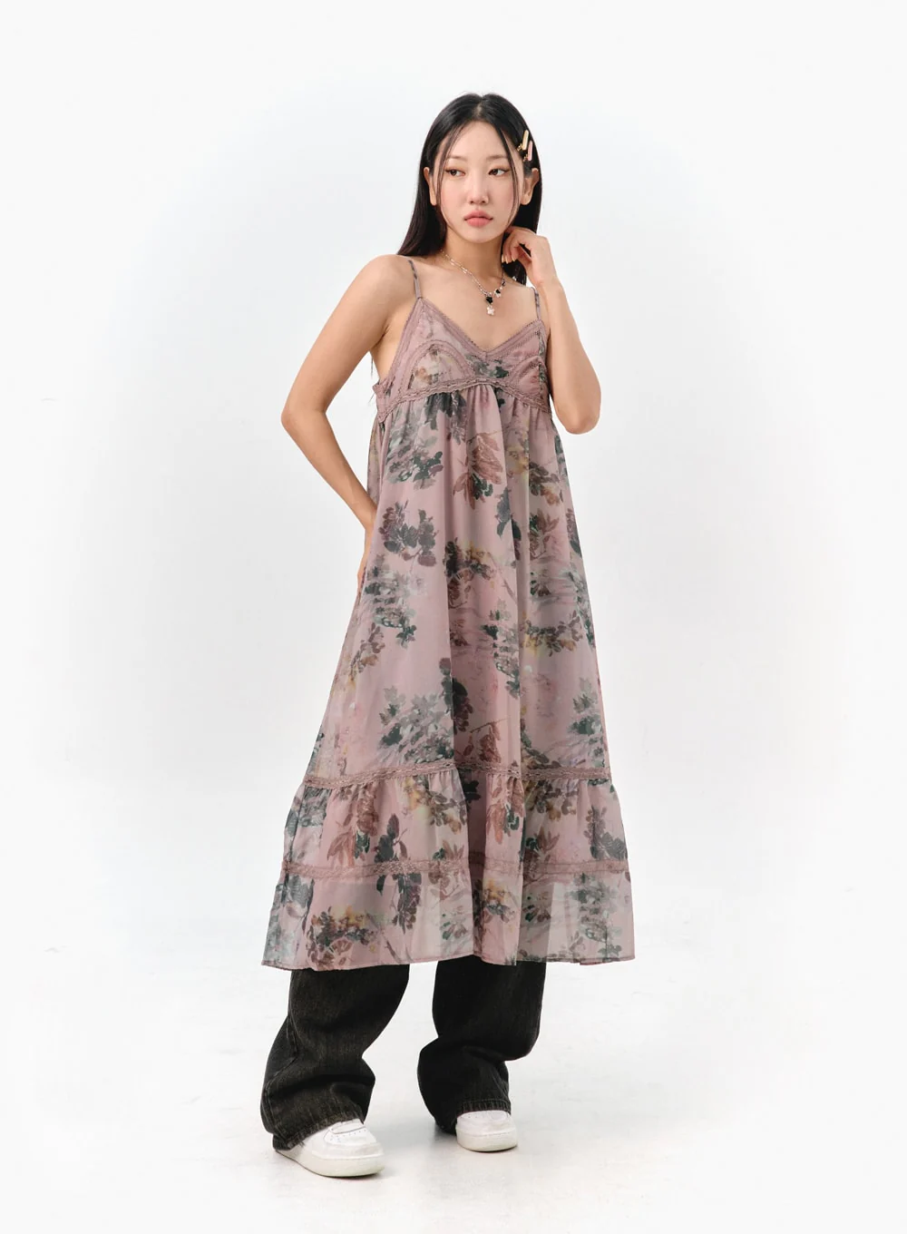 Floral Sleeveless Maxi Dress IS301 - Image 7