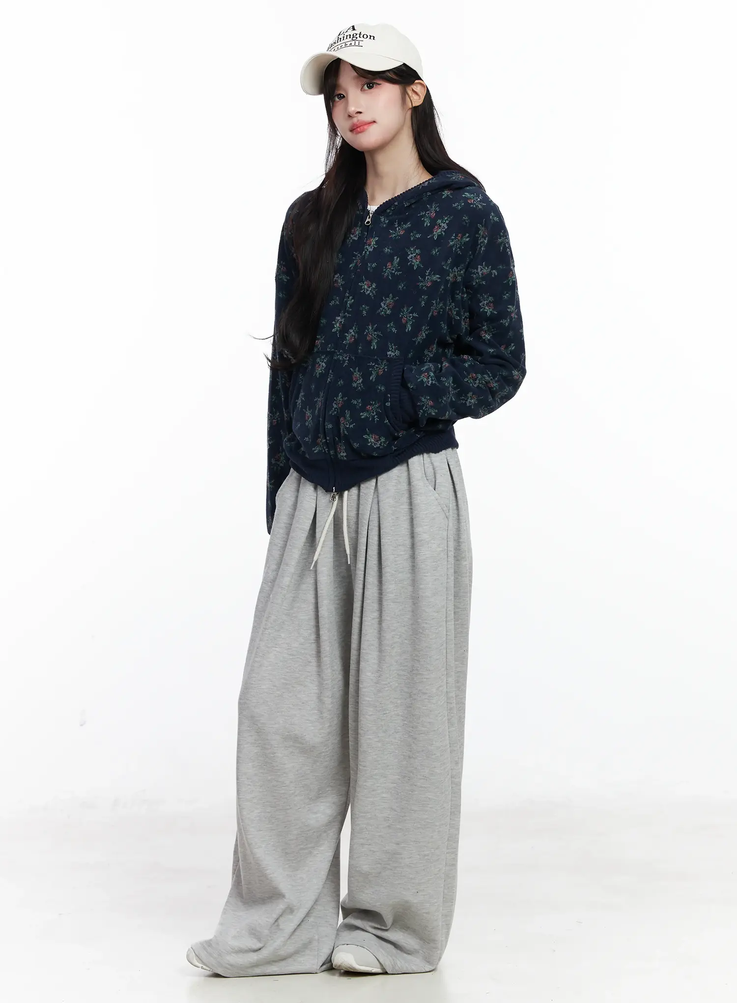 Floral Two-Way Hoodie IJ529 - Image 2