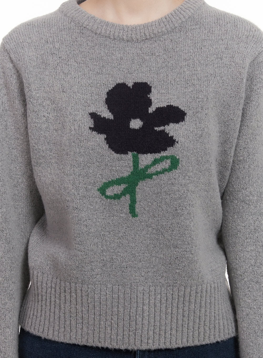 Flower Graphic Knitted Sweater CJ515 - Image 3