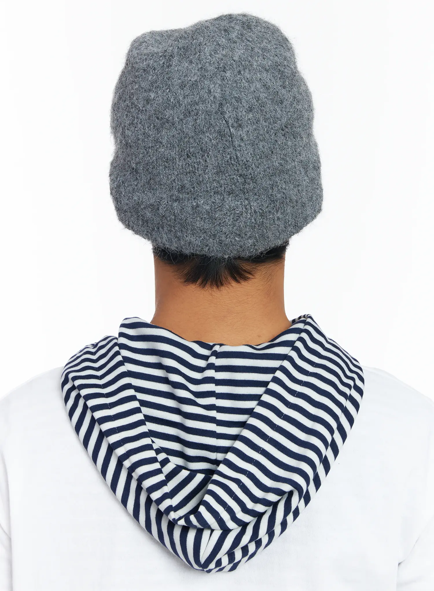 Flower Knit Beanie (Gray) IF506 - Image 6