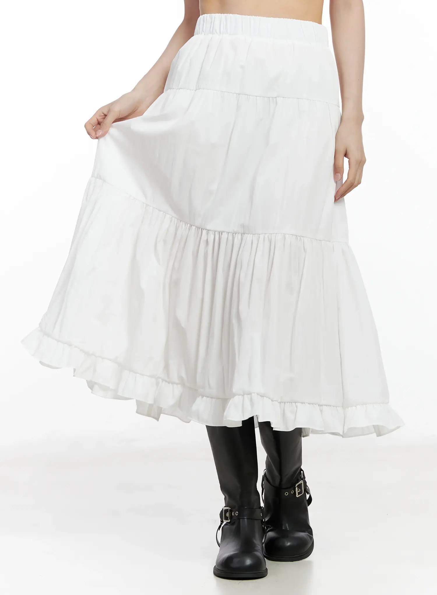 Flowy Layered Maxi Skirt IF520 - Image 4
