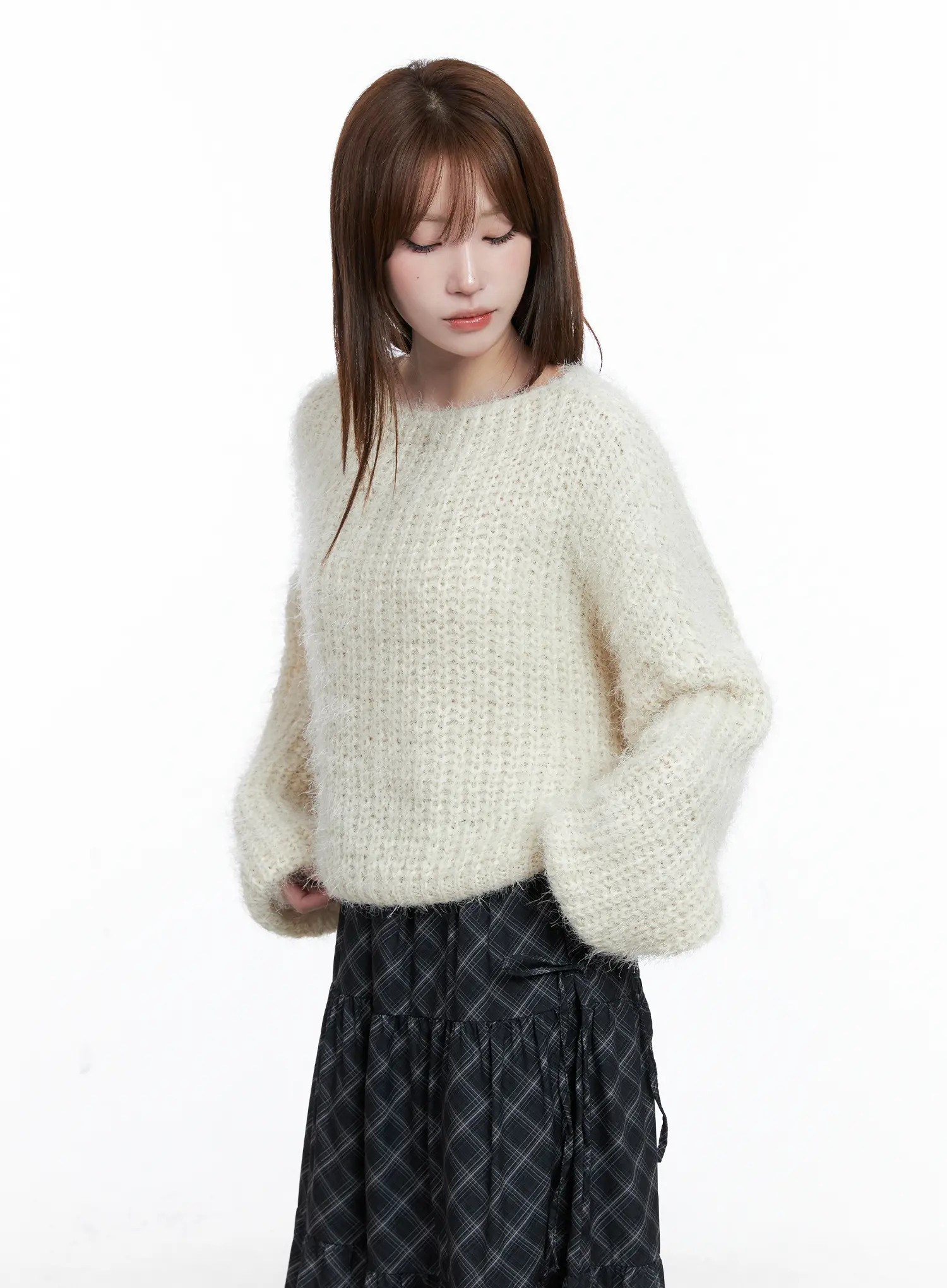 Fluffy Boatneck Sweater CG529 - Image 5