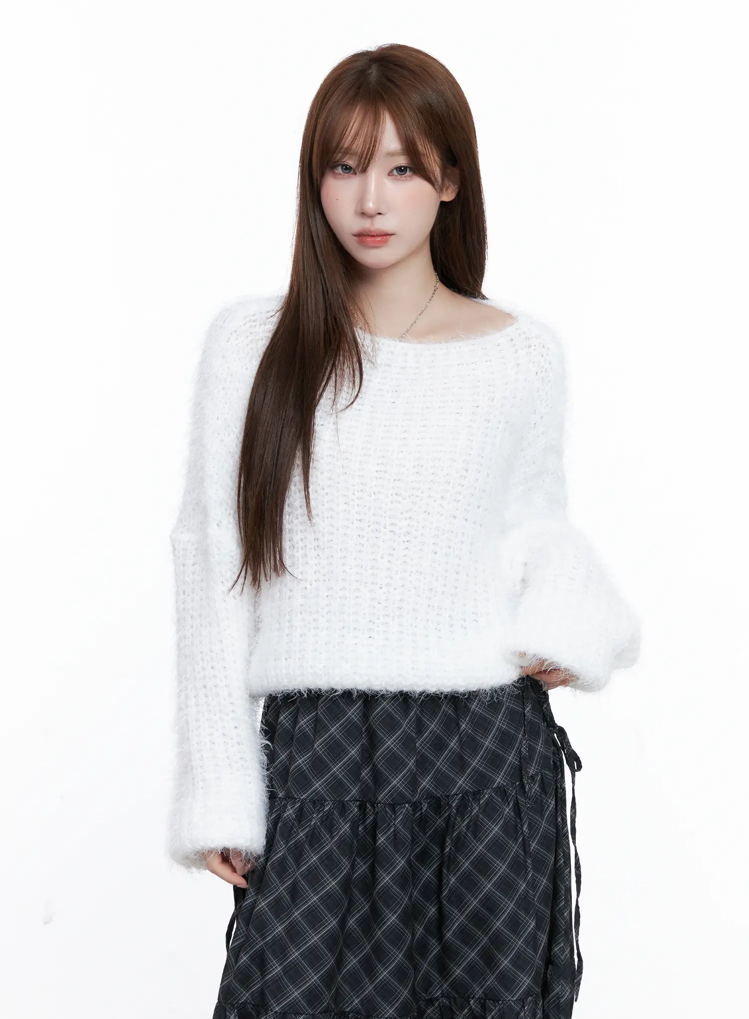 Fluffy Boatneck Sweater CG529 - Image 8