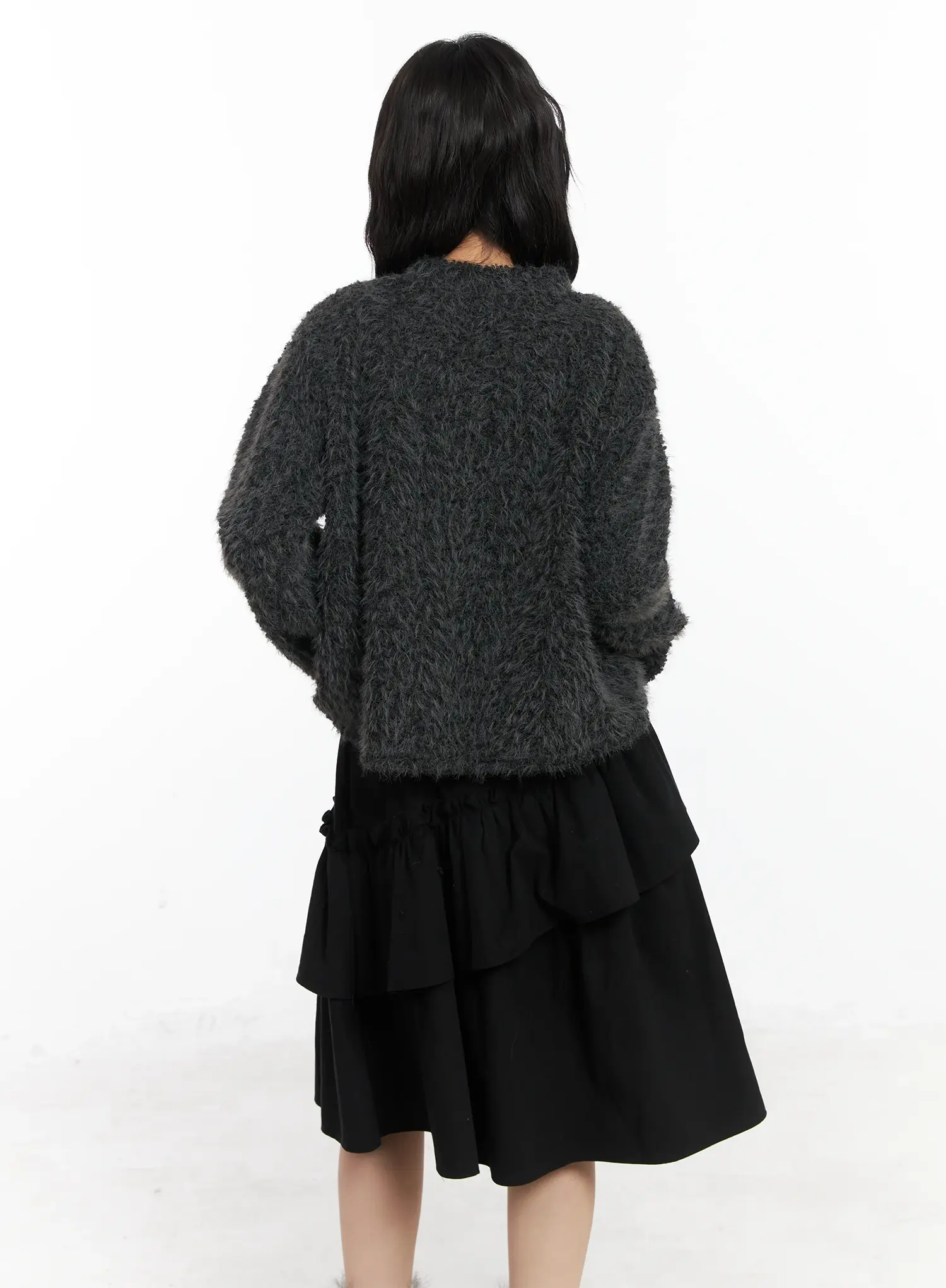 Fluffy Textured Knit Cardigan CD502 - Image 7