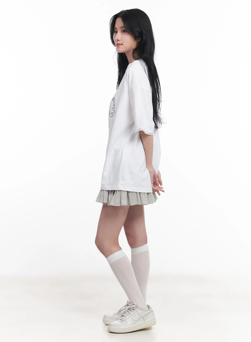 Frill Lace Flare Mini Skirt CY526 - Image 3