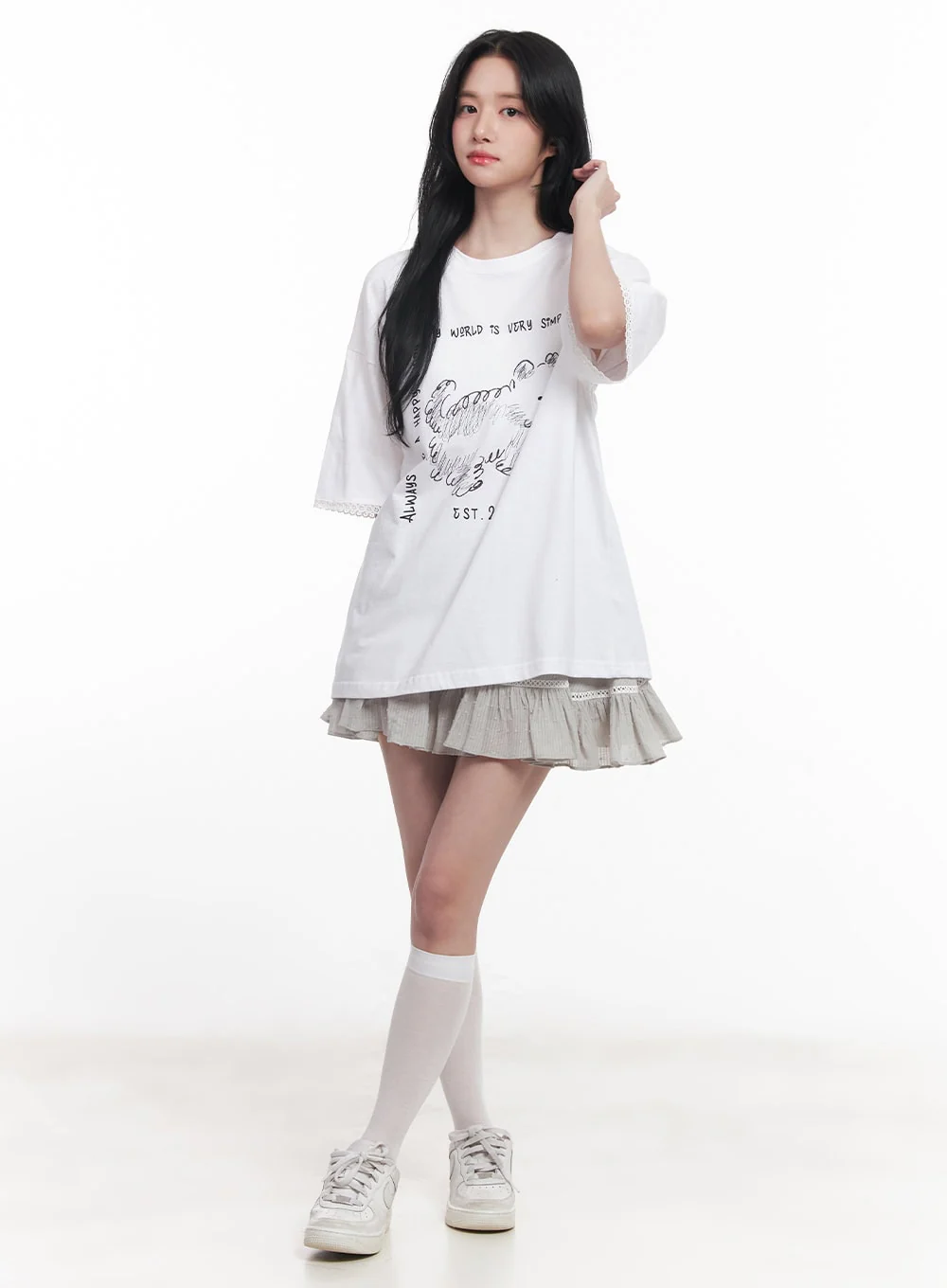 Frill Lace Flare Mini Skirt CY526 - Image 5