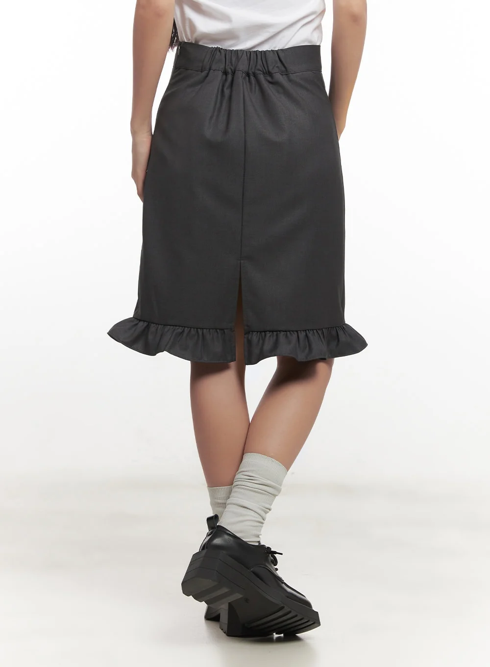 Frill Straight-Fit Midi Skirt CF526 - Image 8