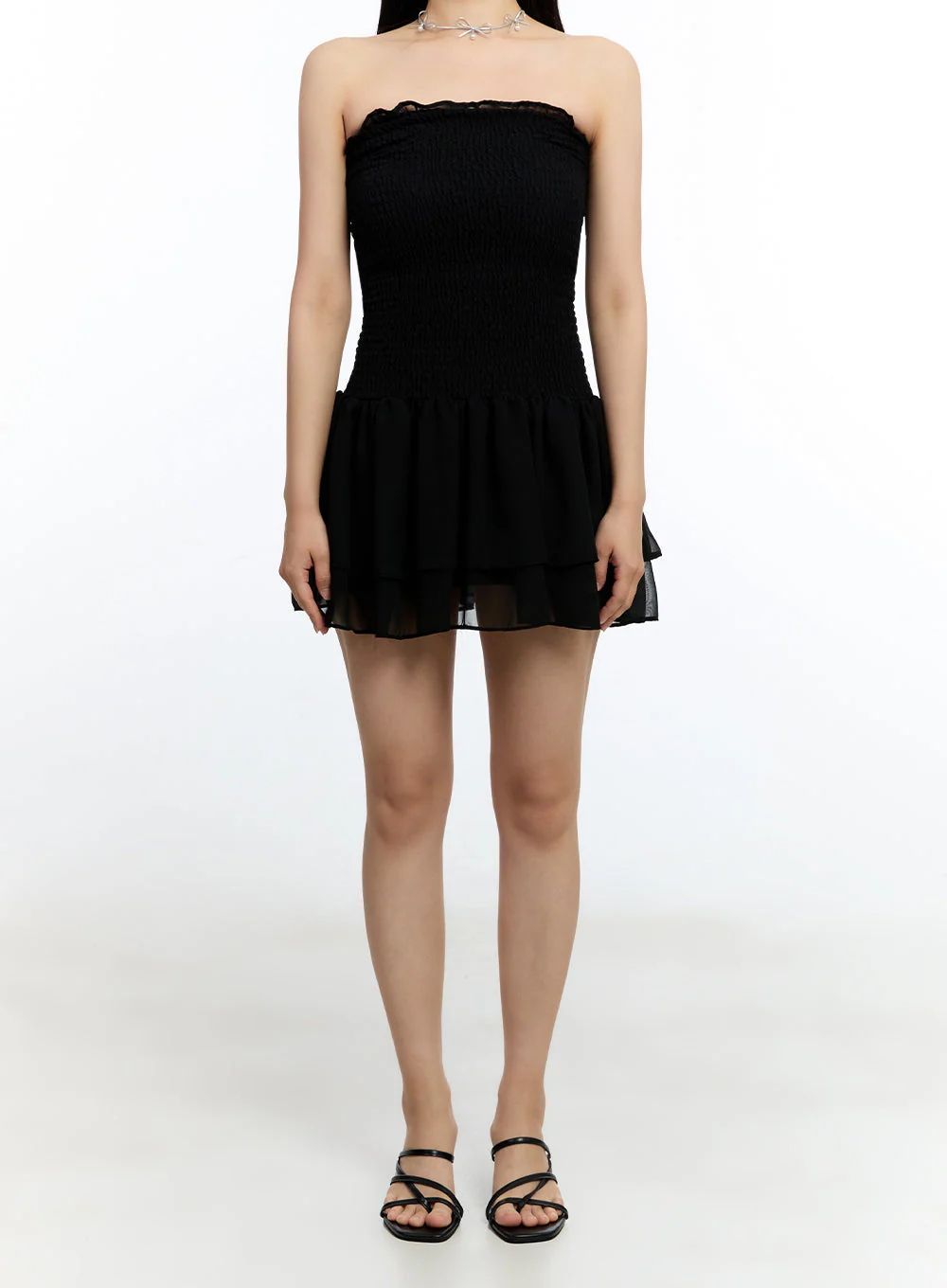 Frill Strapless Tube Mini Dress IU503 - Image 7