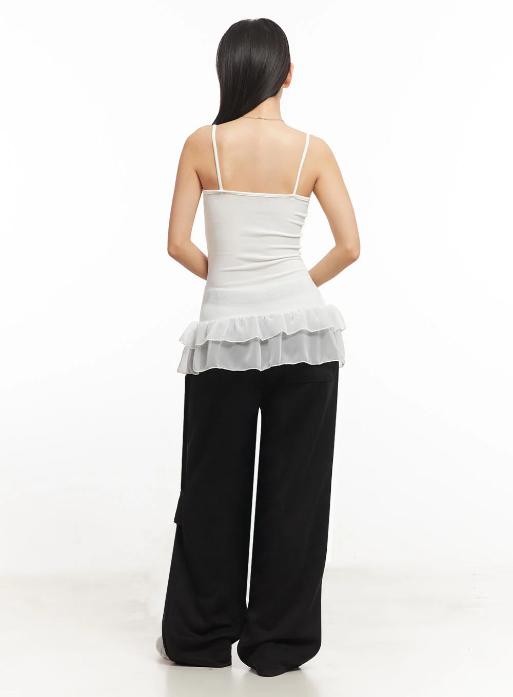 Frill-Trim Long Cami Top IA524 - Image 10