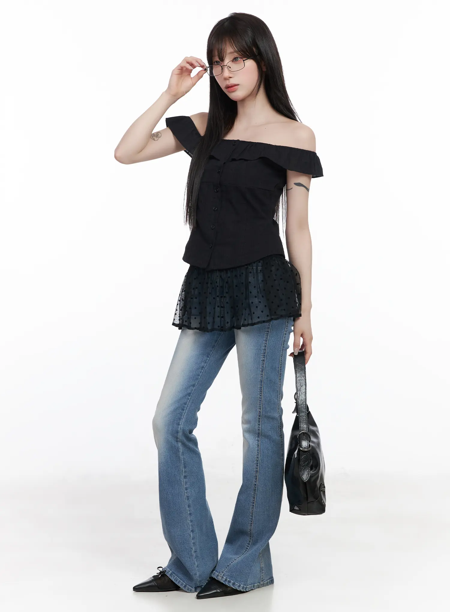 Frilled Off-Shoulder Blouse CF523