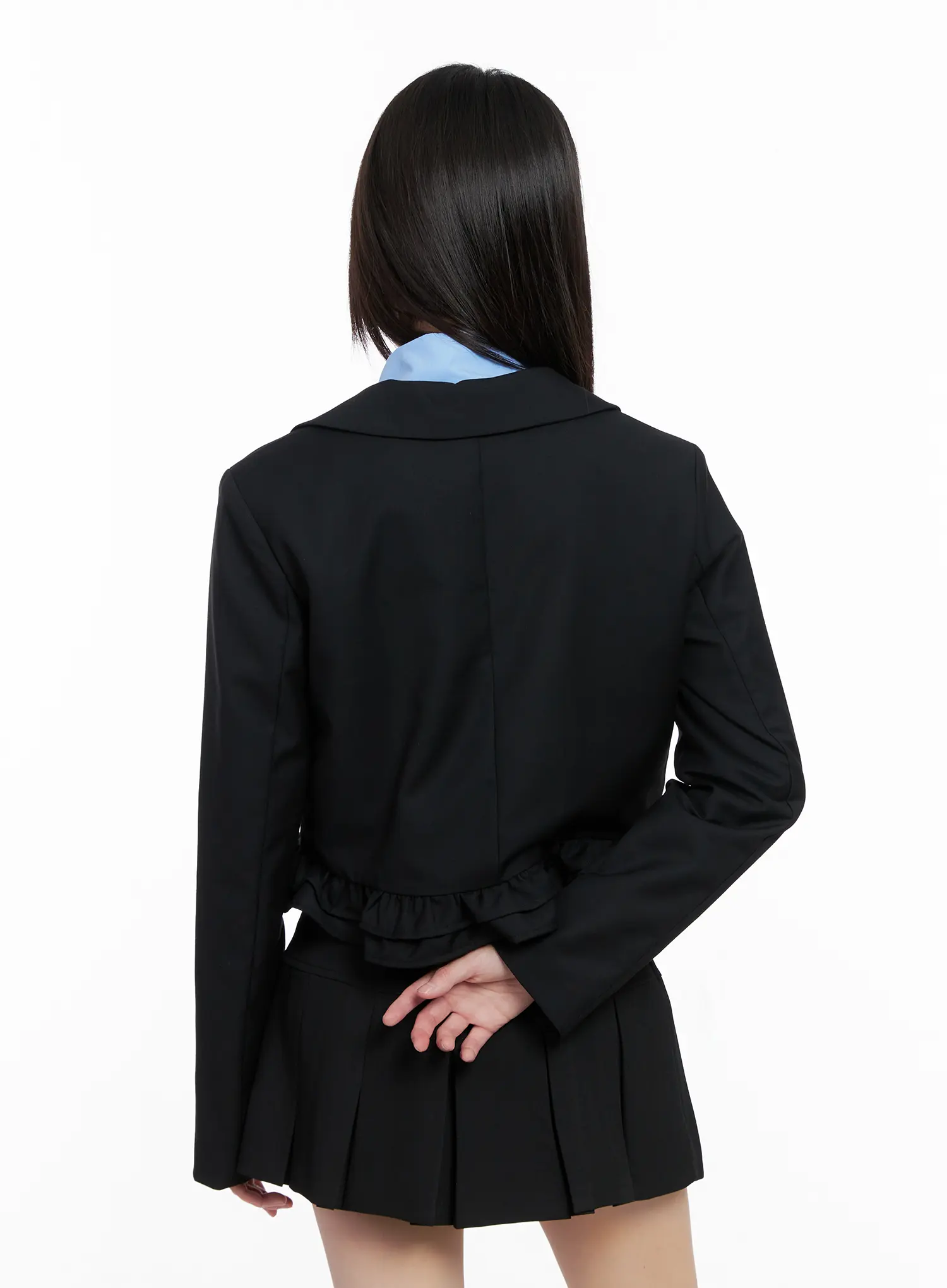 Frilly Cropped Blazer CG518 - Image 7