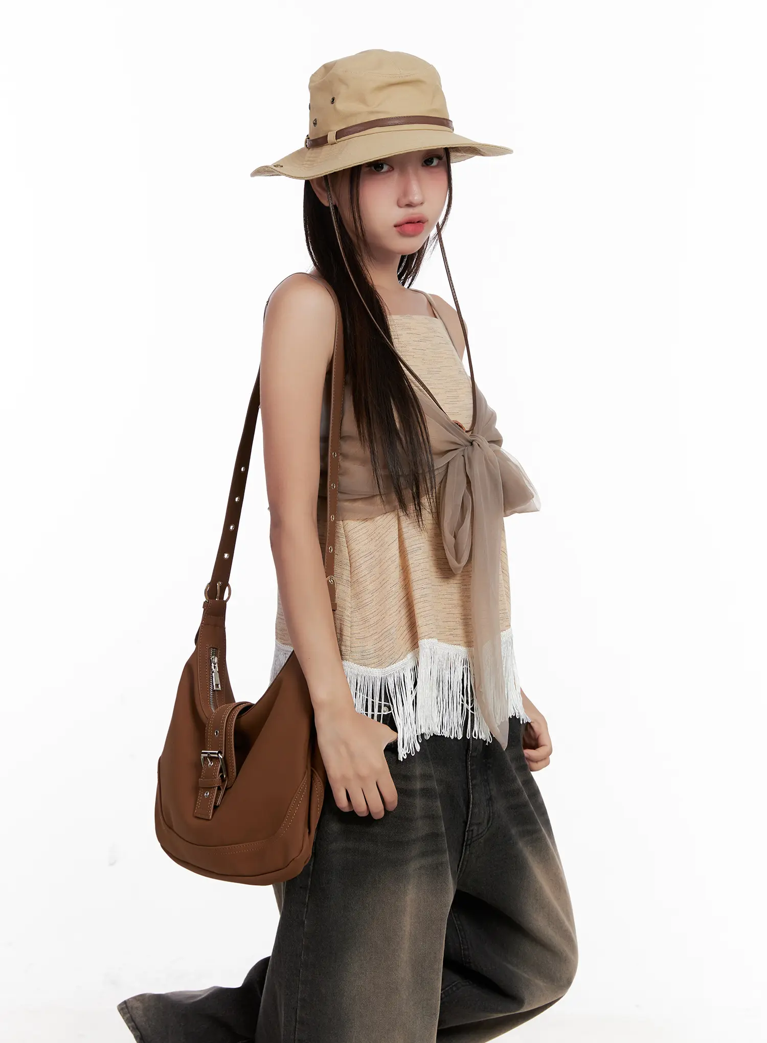 Fringe Hem Boho Tank CL521 - Image 2