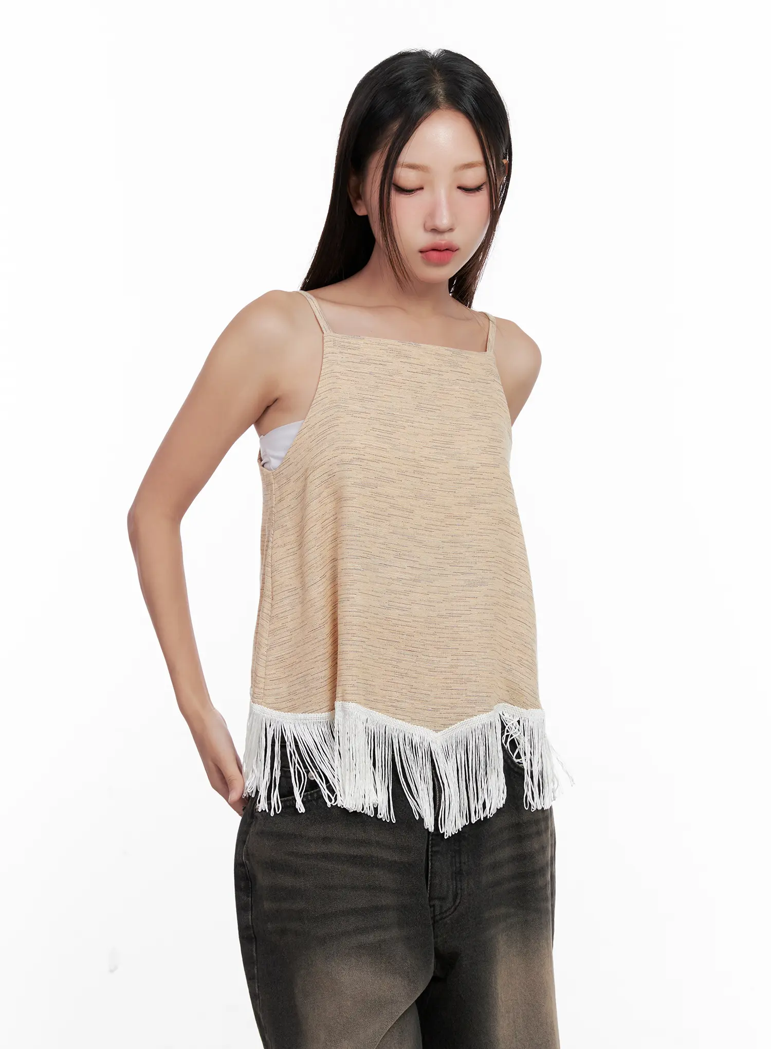 Fringe Hem Boho Tank CL521 - Image 5