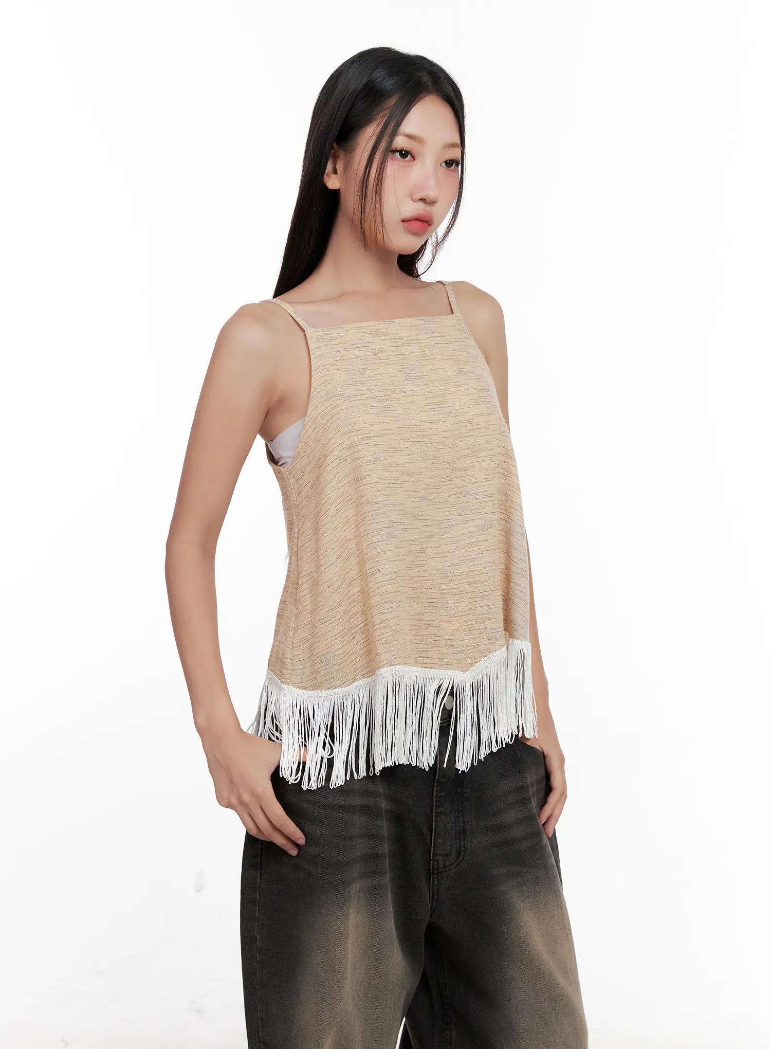 Fringe Hem Boho Tank CL521 - Image 6