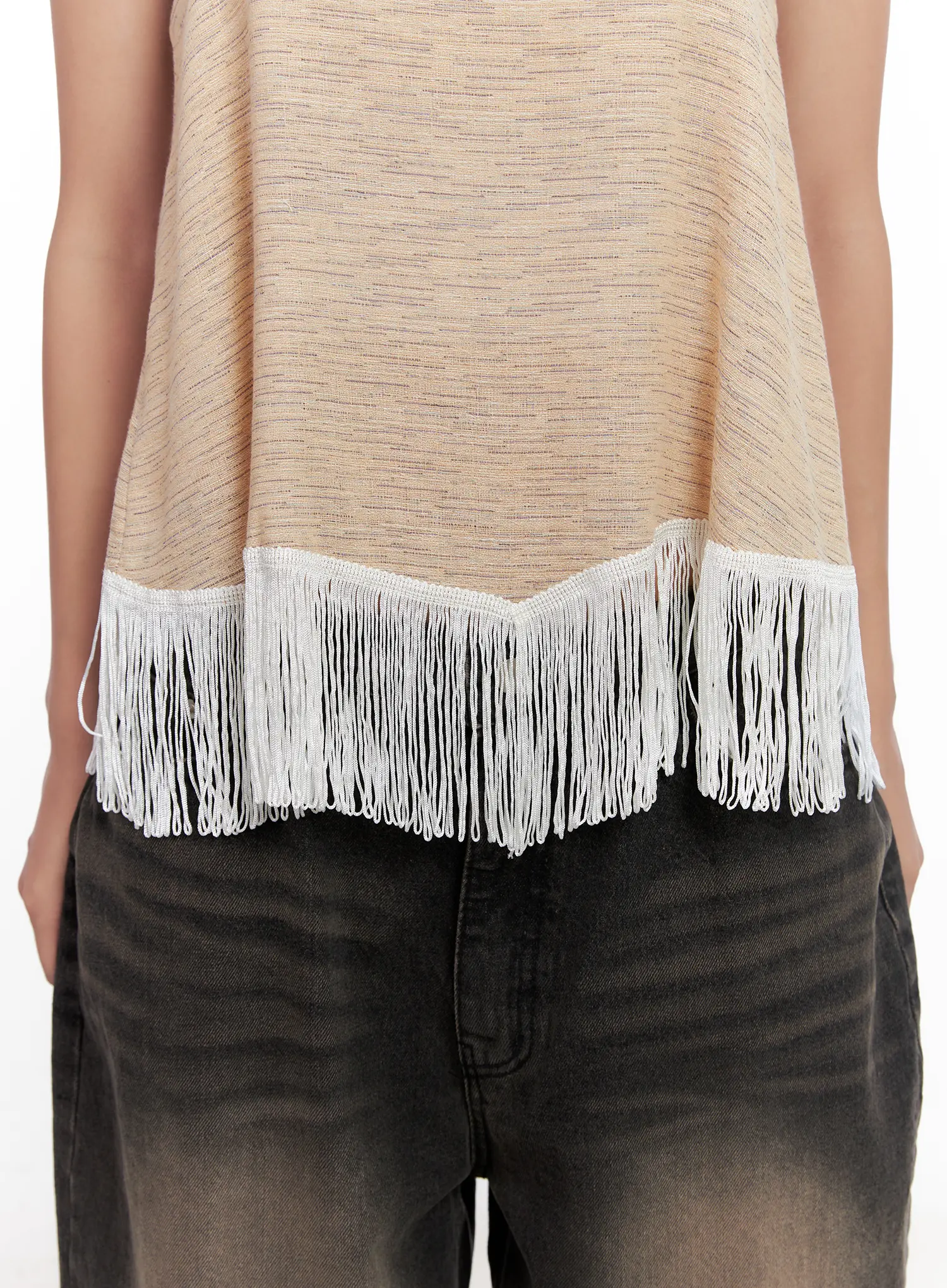 Fringe Hem Boho Tank CL521 - Image 9