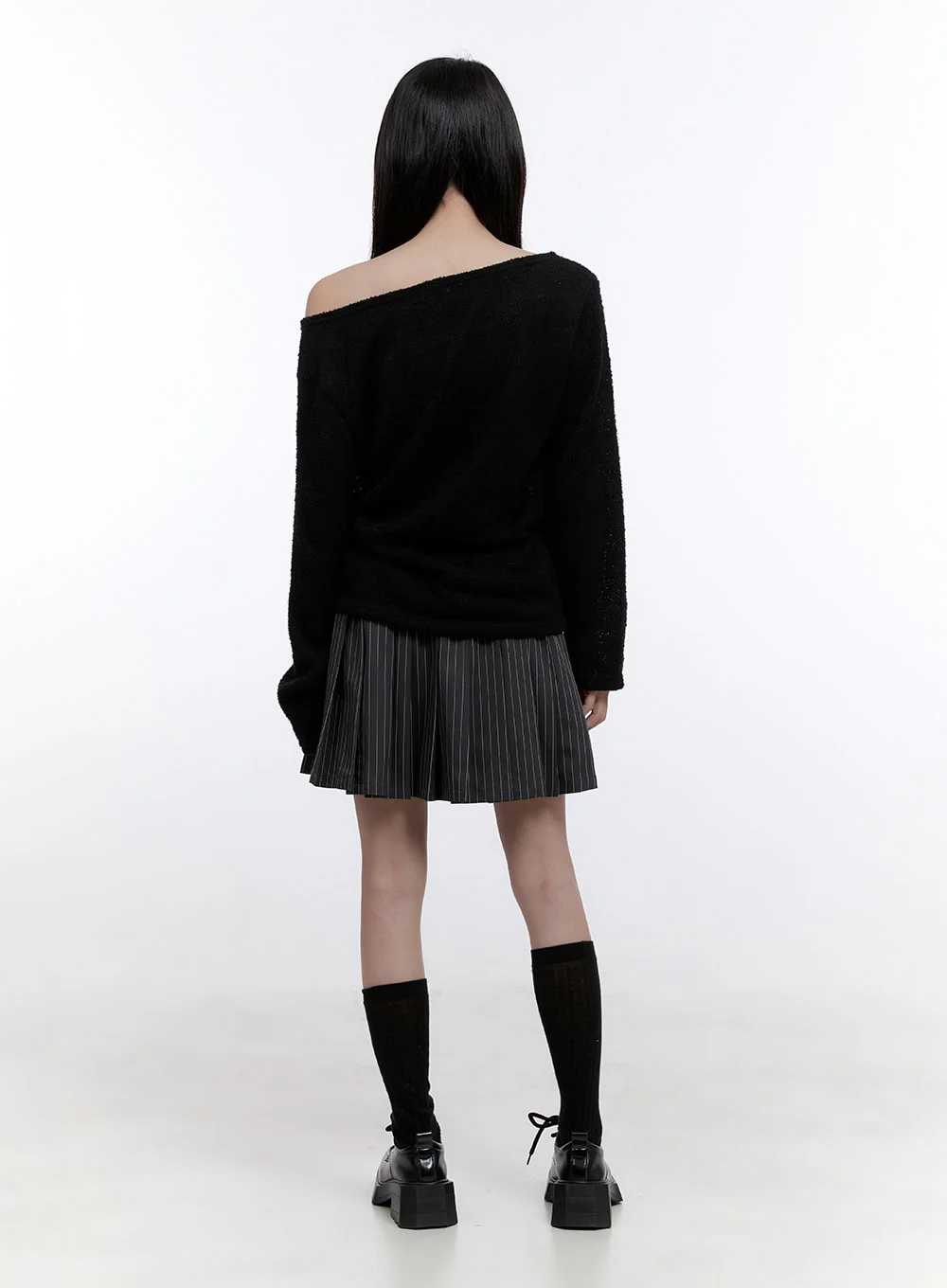 Fuzy Soft Off Shoulder Long Sleeve Top CO418 - Image 4