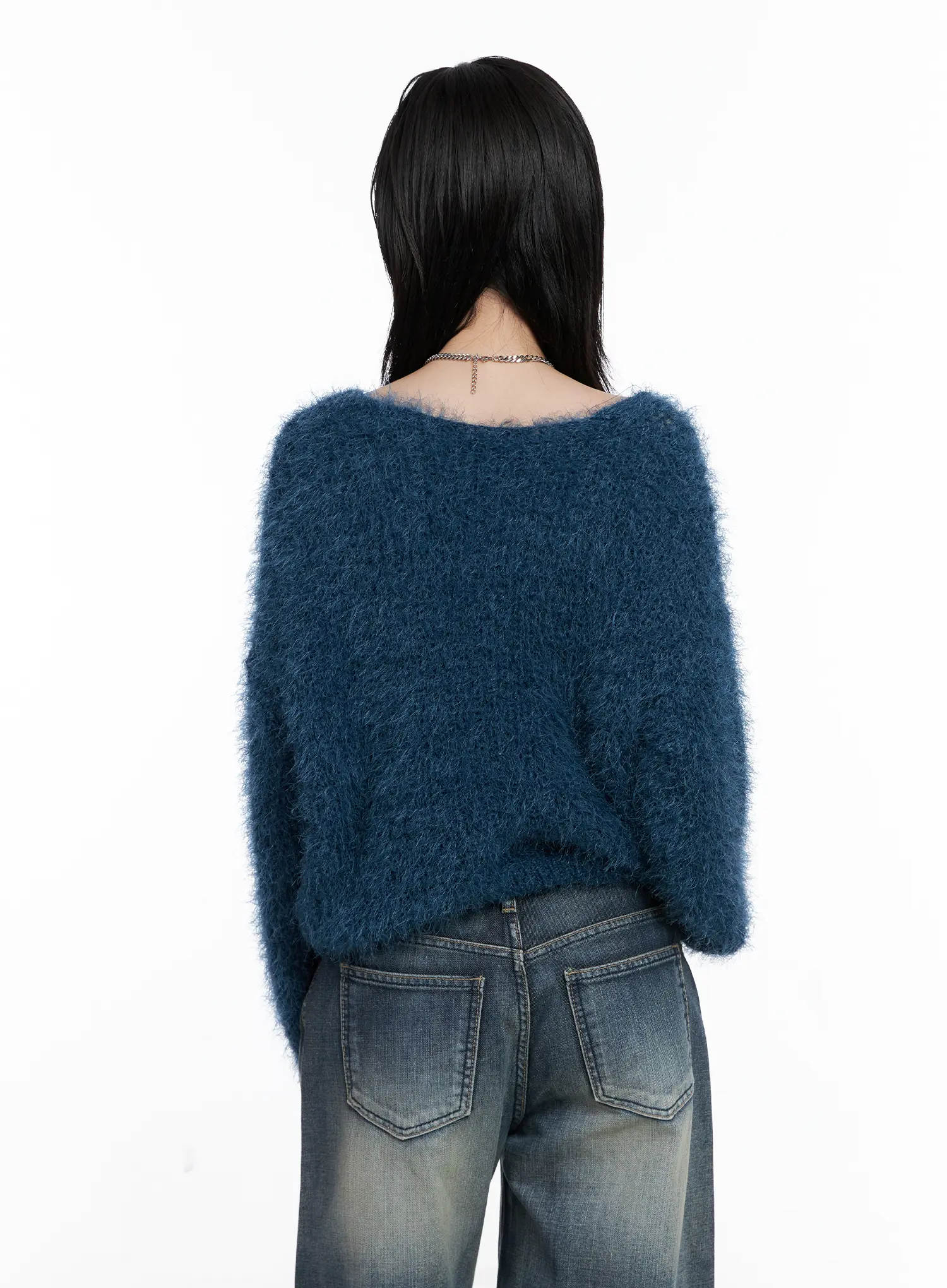 Fuzzy Knit Cardigan CS526 - Image 7