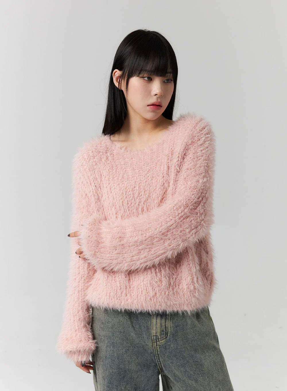 Fuzzy Knit Sweater CS313 - Image 5