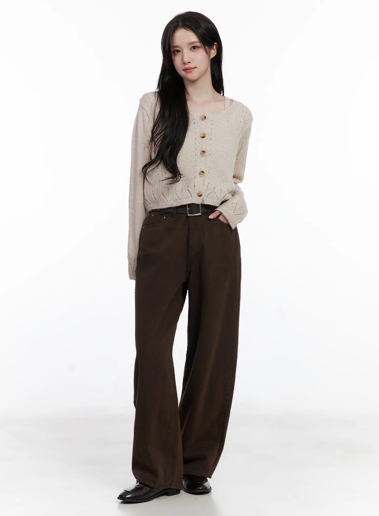 Fuzzy Knit Tank Cardigan Set CN526 - Image 3