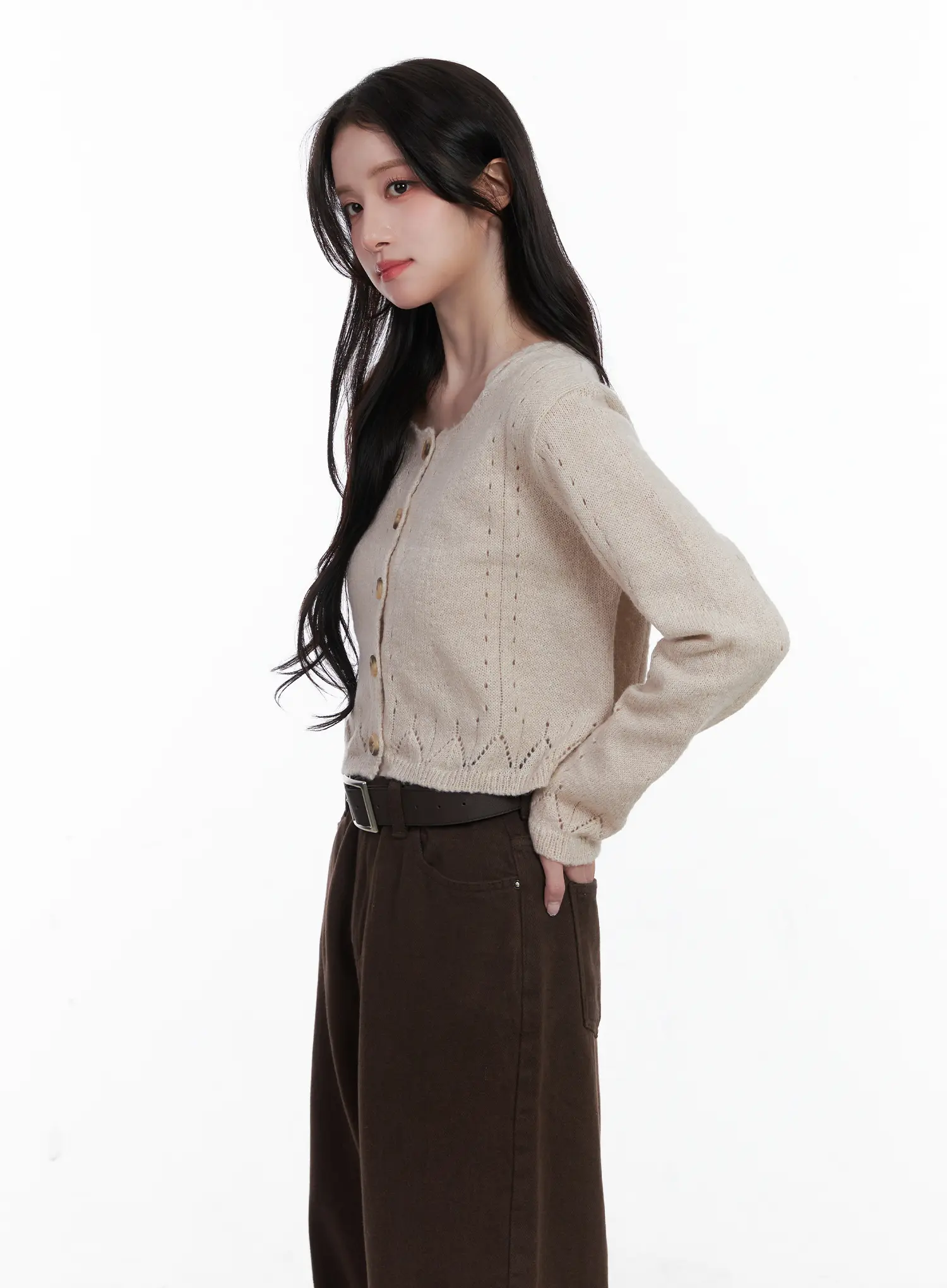Fuzzy Knit Tank Cardigan Set CN526 - Image 6
