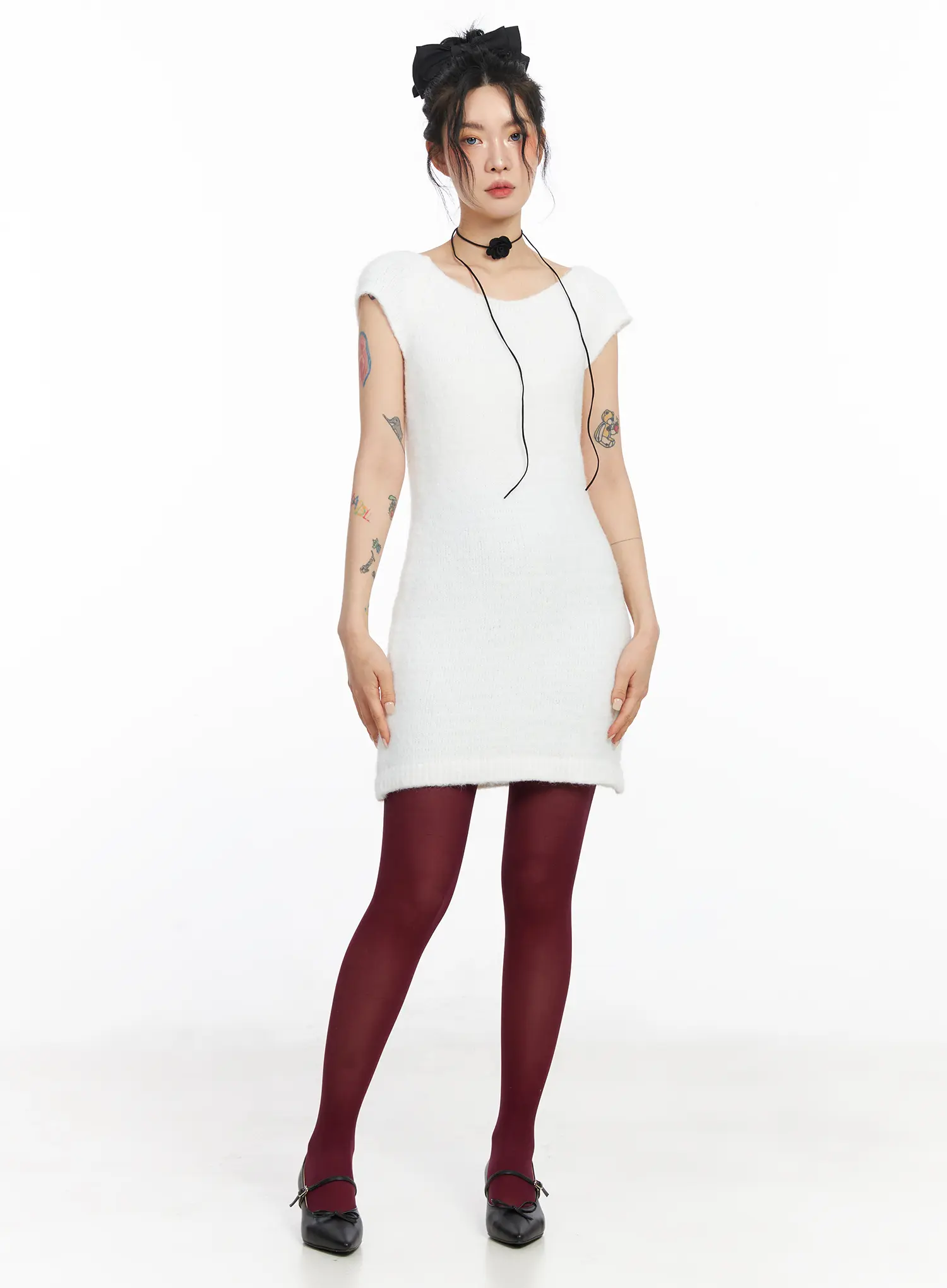 Fuzzy Mini Dress CJ522 - Image 7