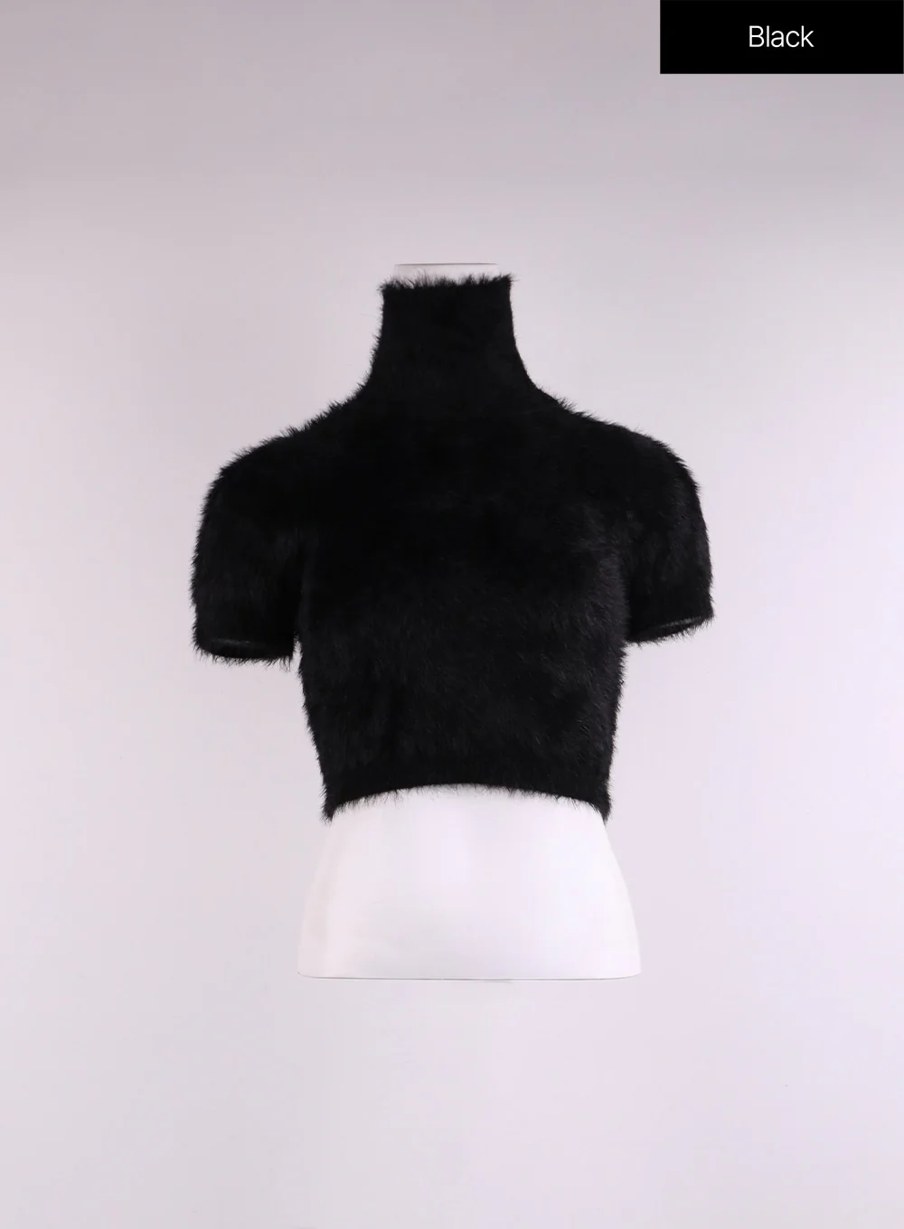 Fuzzy Turtleneck Short Sleeve Sweater CJ429 - Image 10