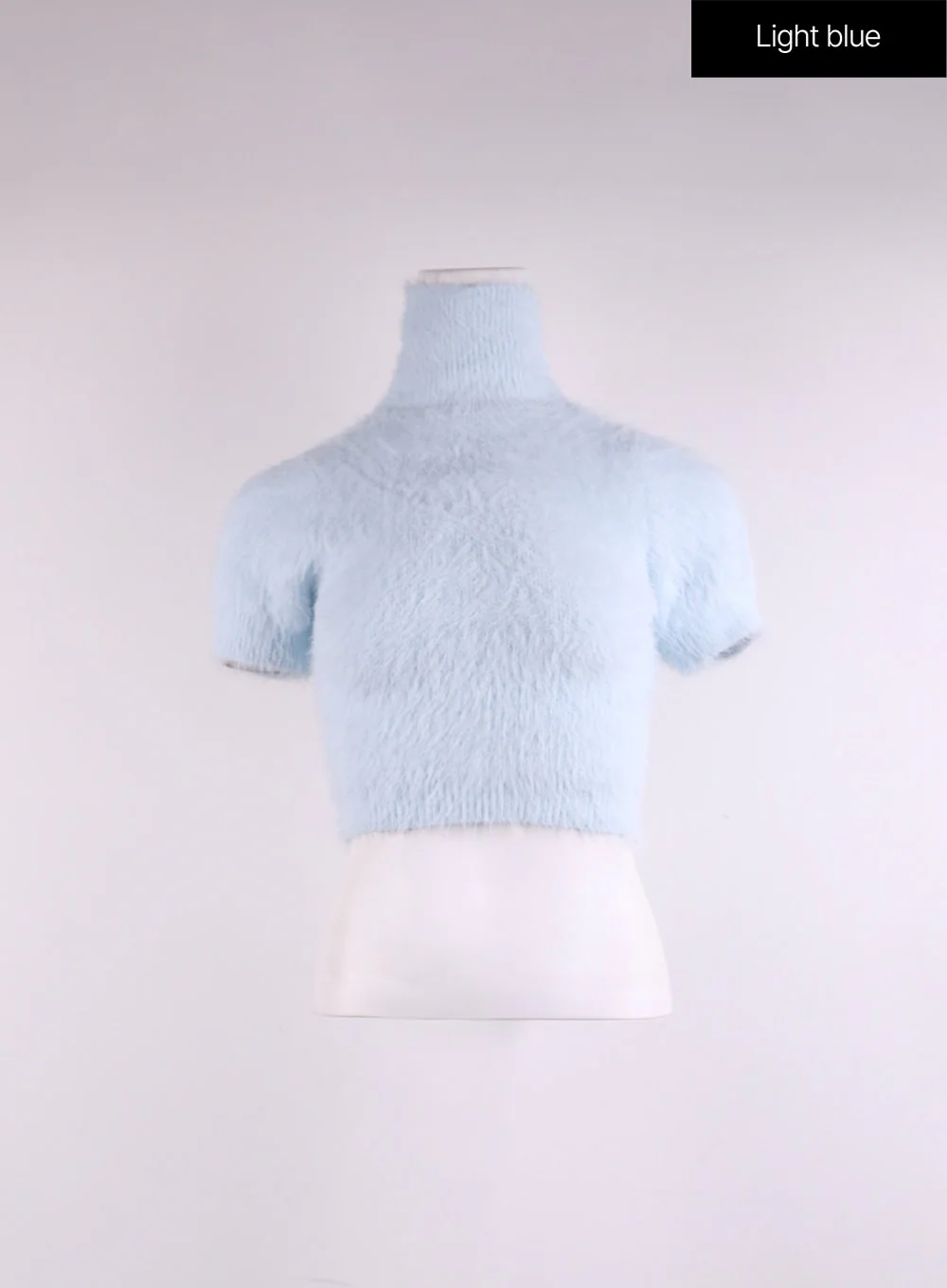 Fuzzy Turtleneck Short Sleeve Sweater CJ429 - Image 11