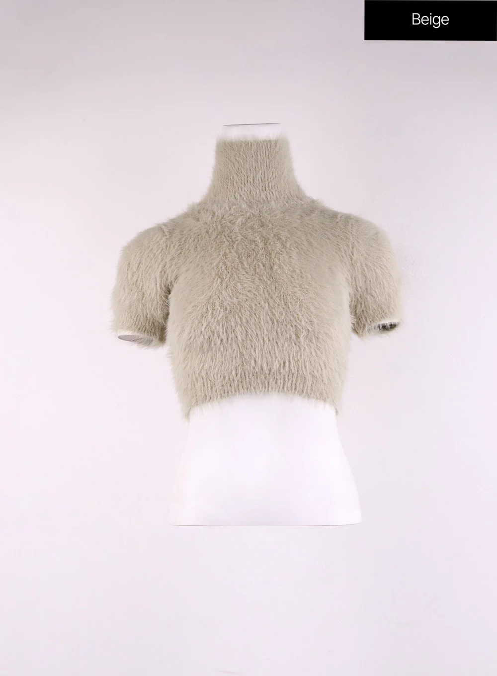 Fuzzy Turtleneck Short Sleeve Sweater CJ429 - Image 8