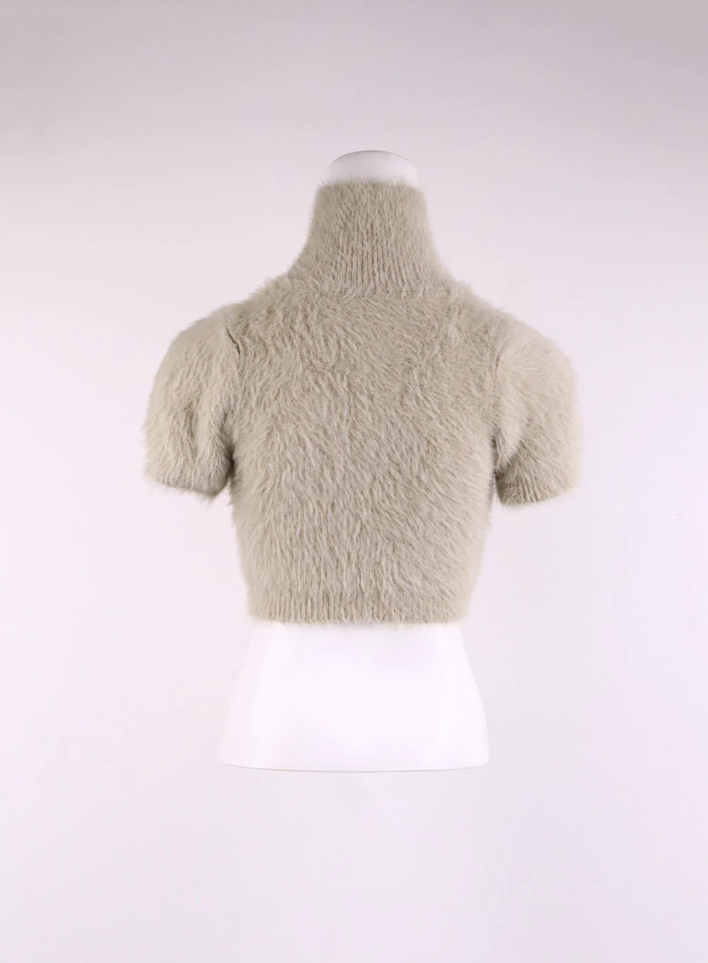 Fuzzy Turtleneck Short Sleeve Sweater CJ429 - Image 9