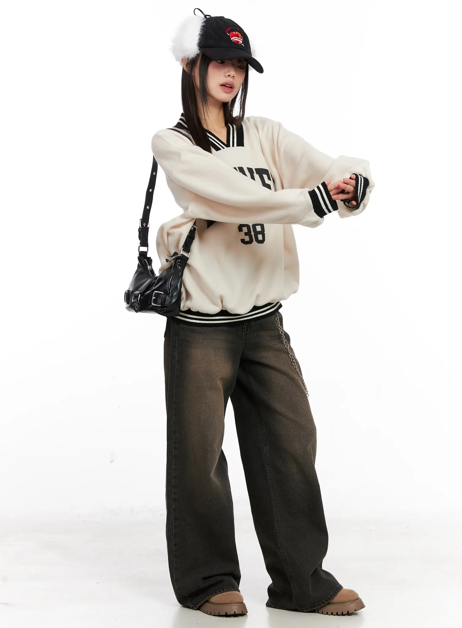 Gaeul Vintage Washed Wide Leg Jeans CN521