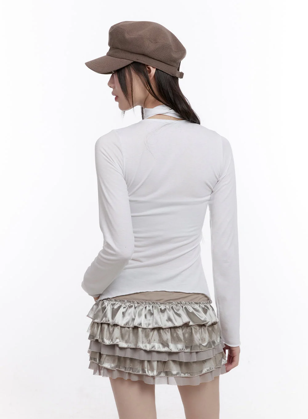 Gathered Slim-Fit Long Sleeve Top CF512 - Image 6